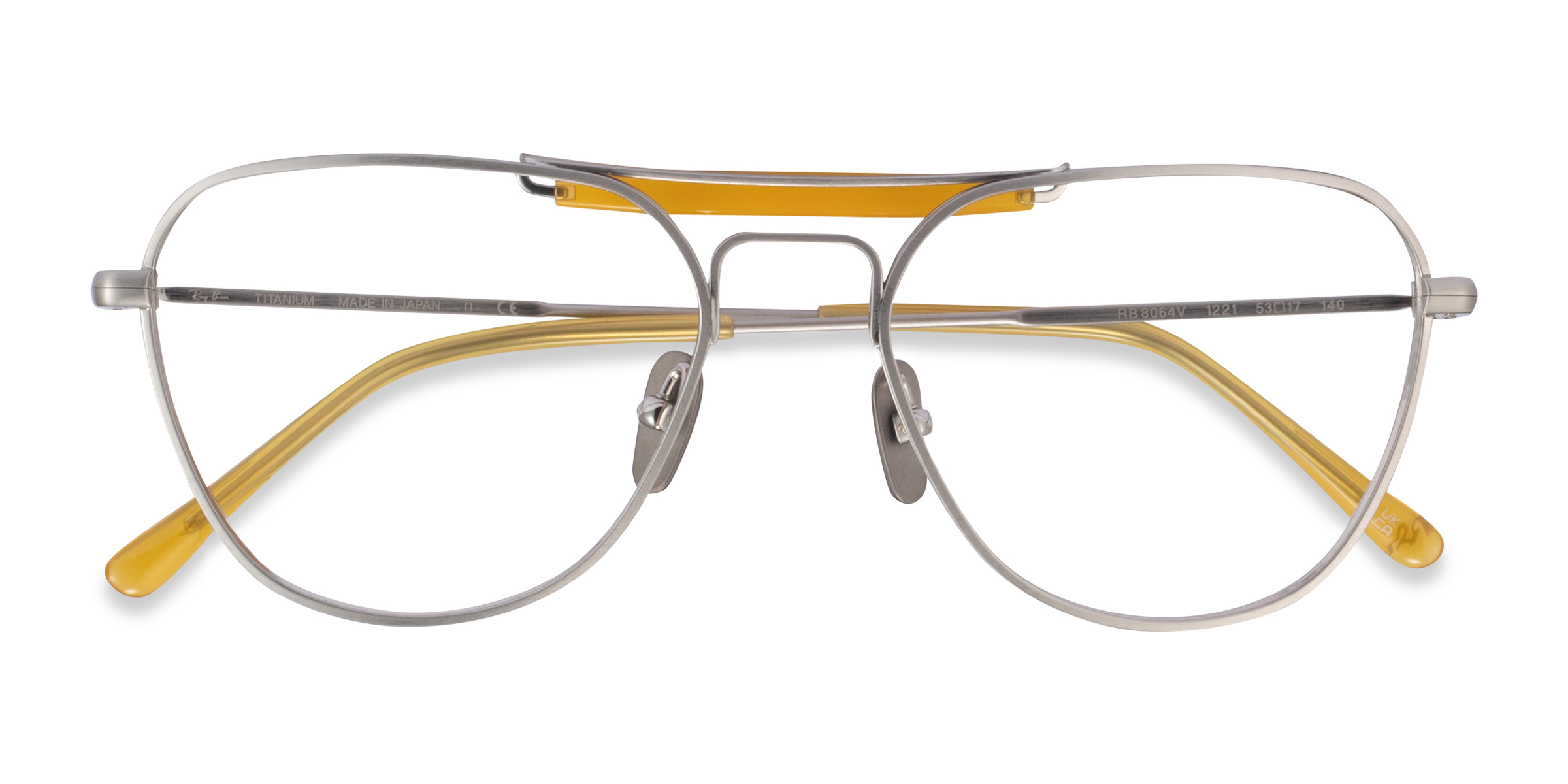 Brushed Silver Ray-Ban RB8064V -  Titanium Eyeglasses