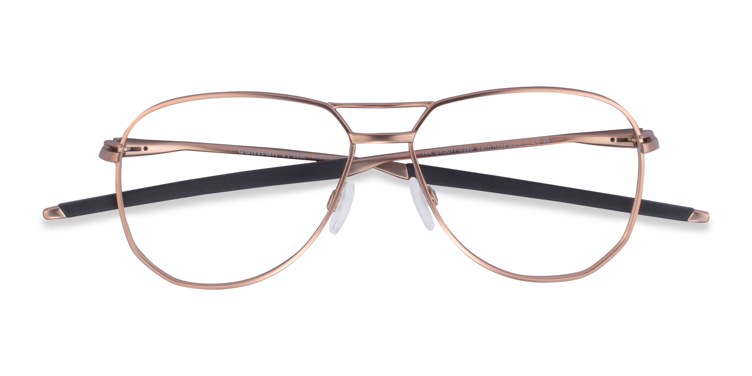 Satin Rose Gold Oakley Contrail Ti Rx - Titanium Eyeglasses