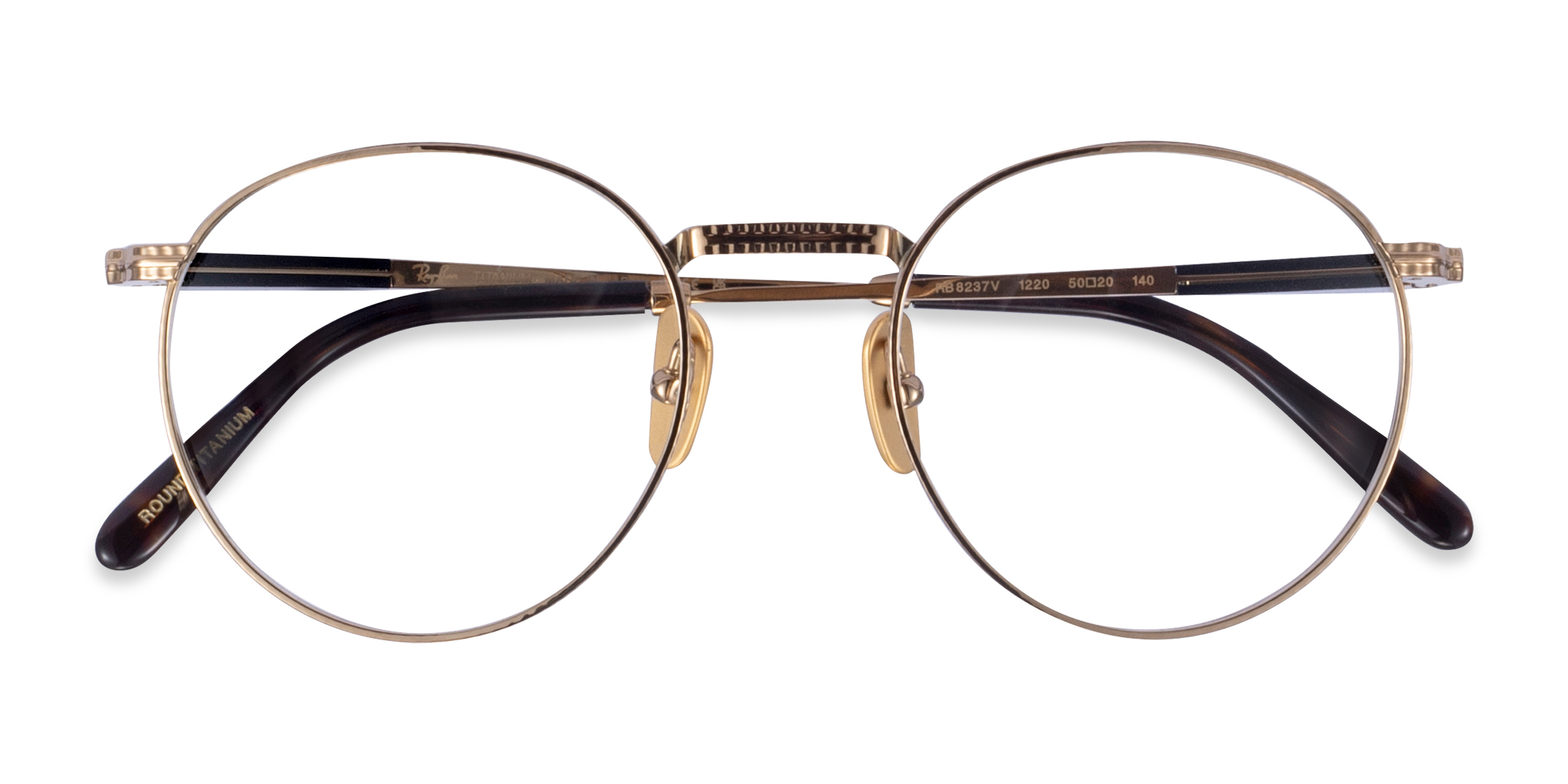 Shiny Gold Ray-Ban RB8237V -  Titanium Eyeglasses
