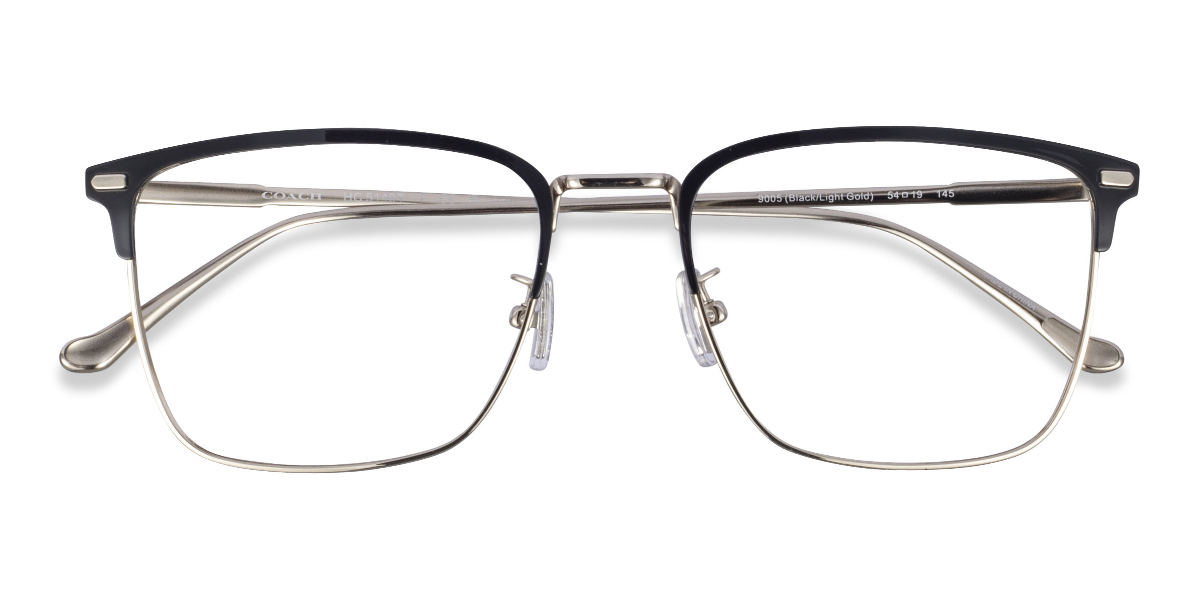 Gold Black Coach HC5149T -  Titanium Eyeglasses