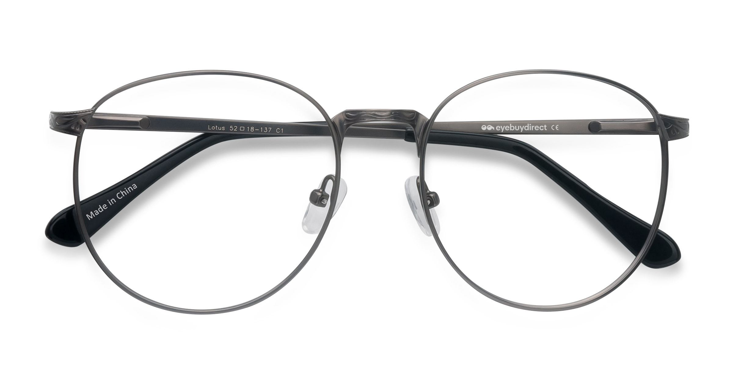 Gunmetal Lotus -  Metal Eyeglasses
