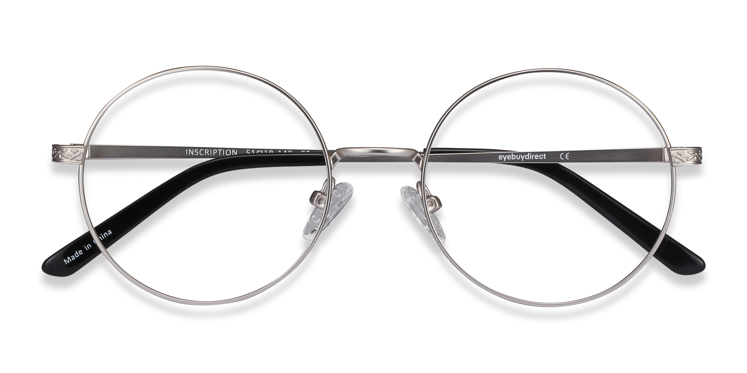 Silver Inscription -  Metal Eyeglasses