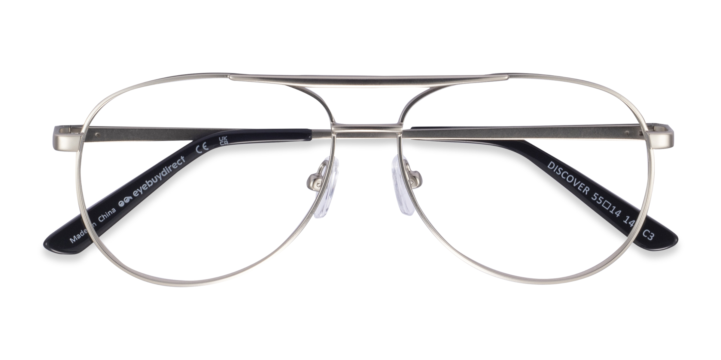Matte Silver Discover -  Métal Lunettes de vue