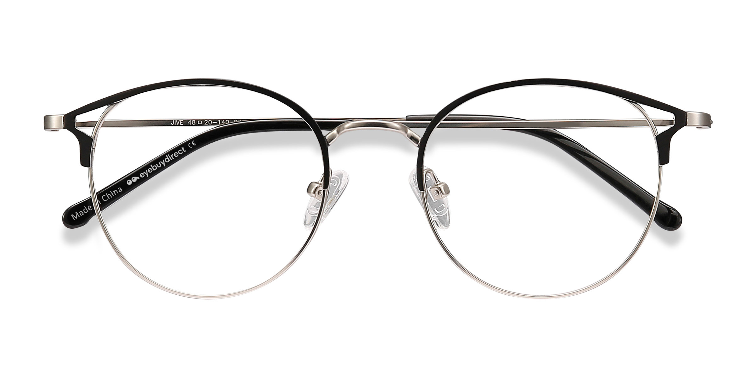 Black & Silver Jive -  Metal Eyeglasses