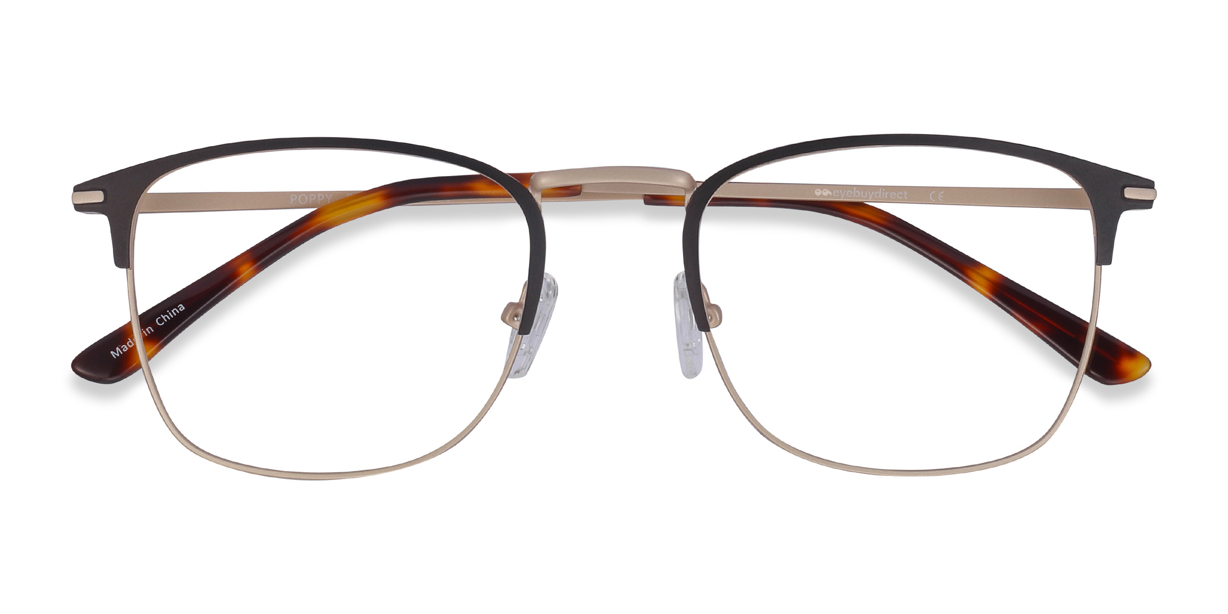 Black Gold Poppy -  Metal Eyeglasses