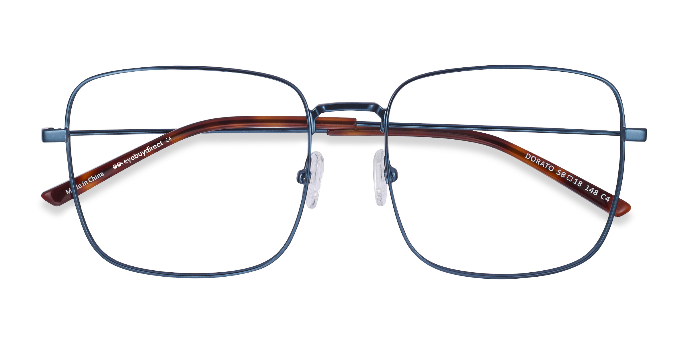 Navy Dorato -  Metal Eyeglasses