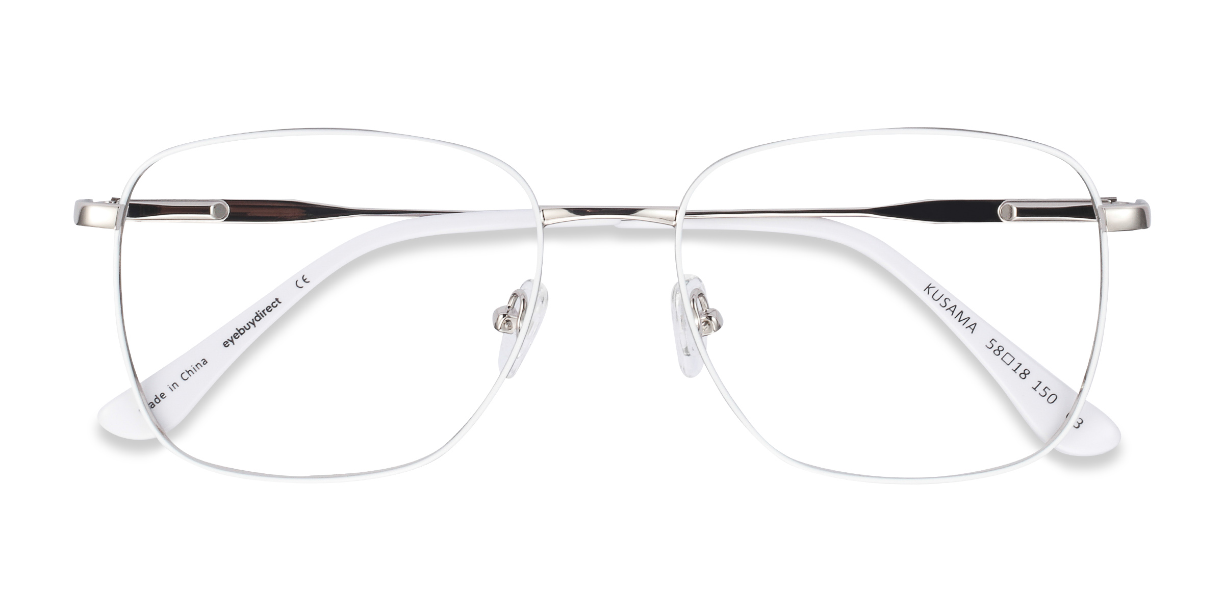 White & Silver Kusama -  Métal Lunettes de vue