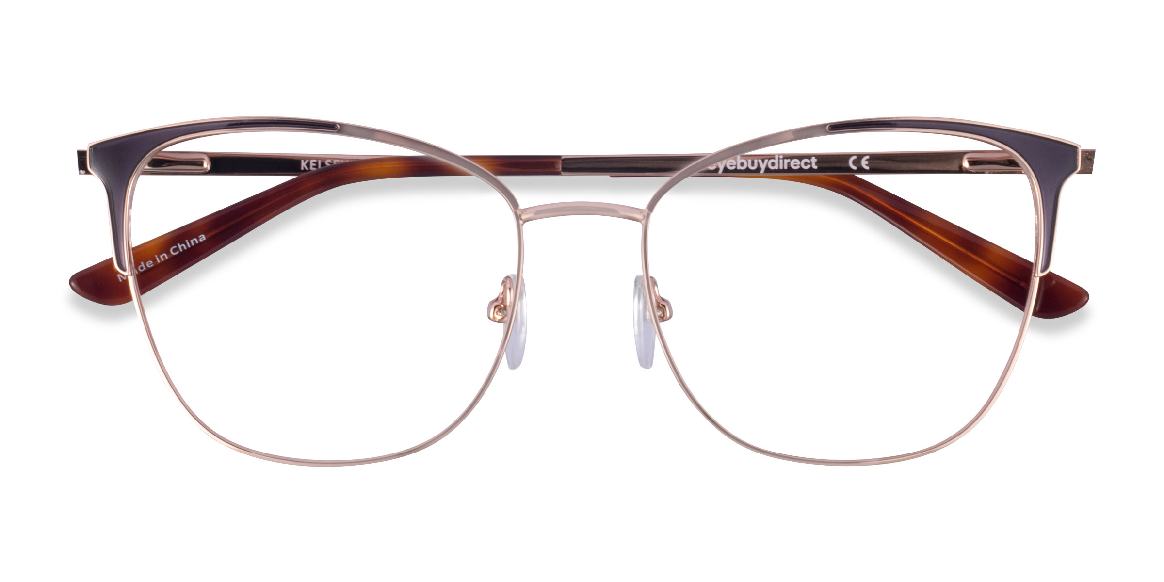 Navy Rose Gold Kelsey -  Métal Lunettes de vue