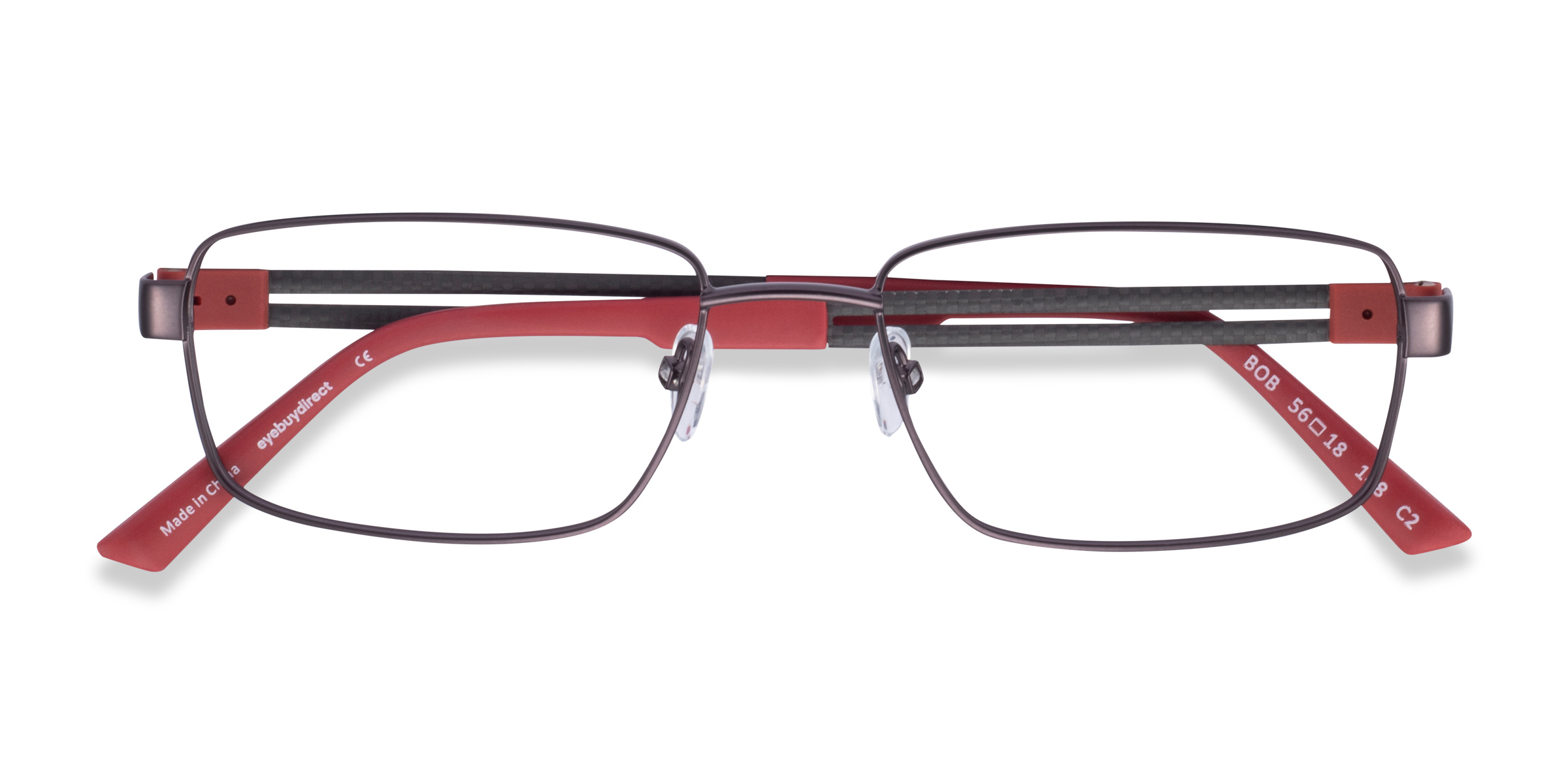 Gunmetal Red Bob -  Carbon-fiber Lunettes de vue