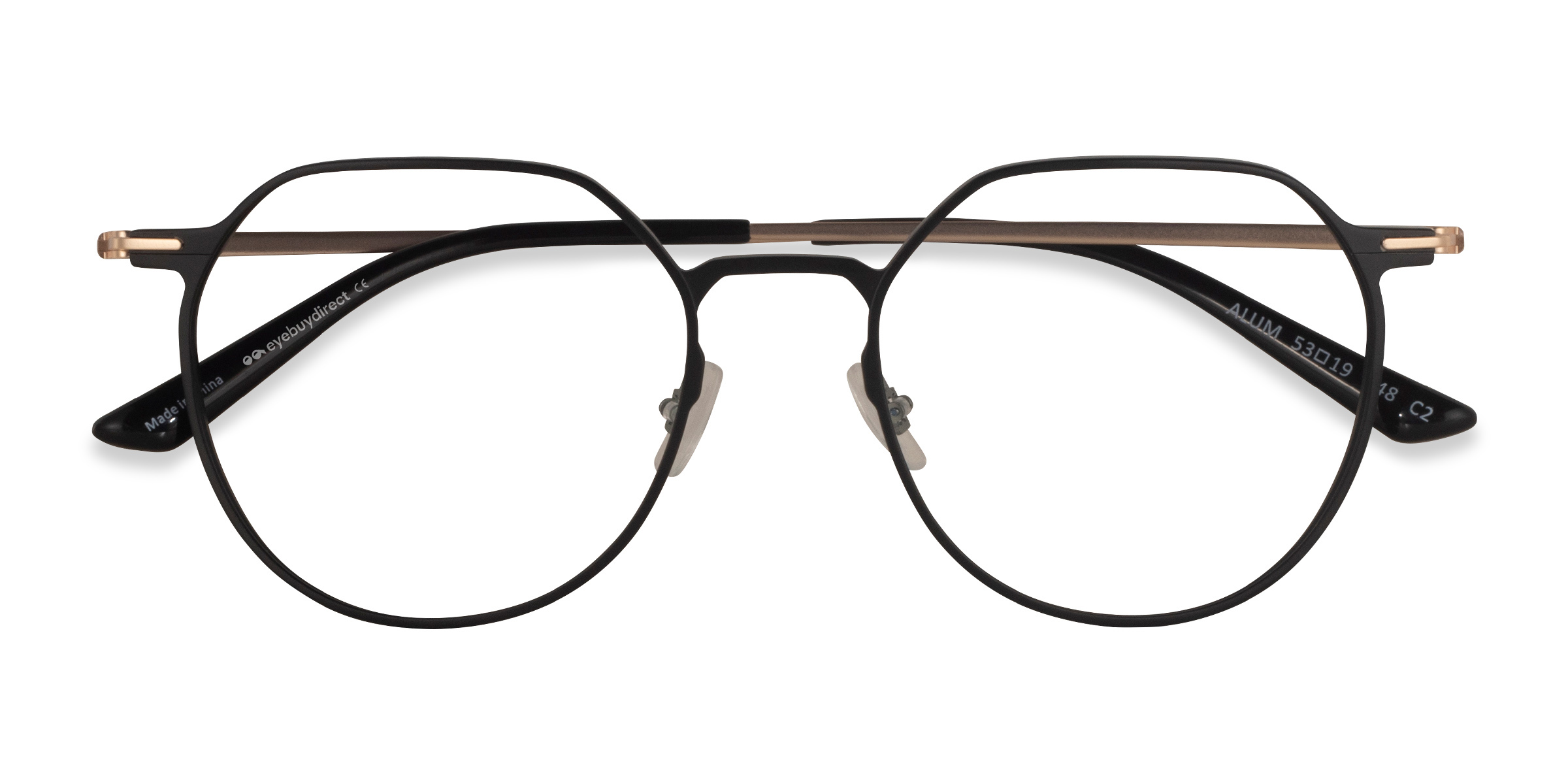 Black & Gold Alum -  Aluminium-alloy Lunettes de vue