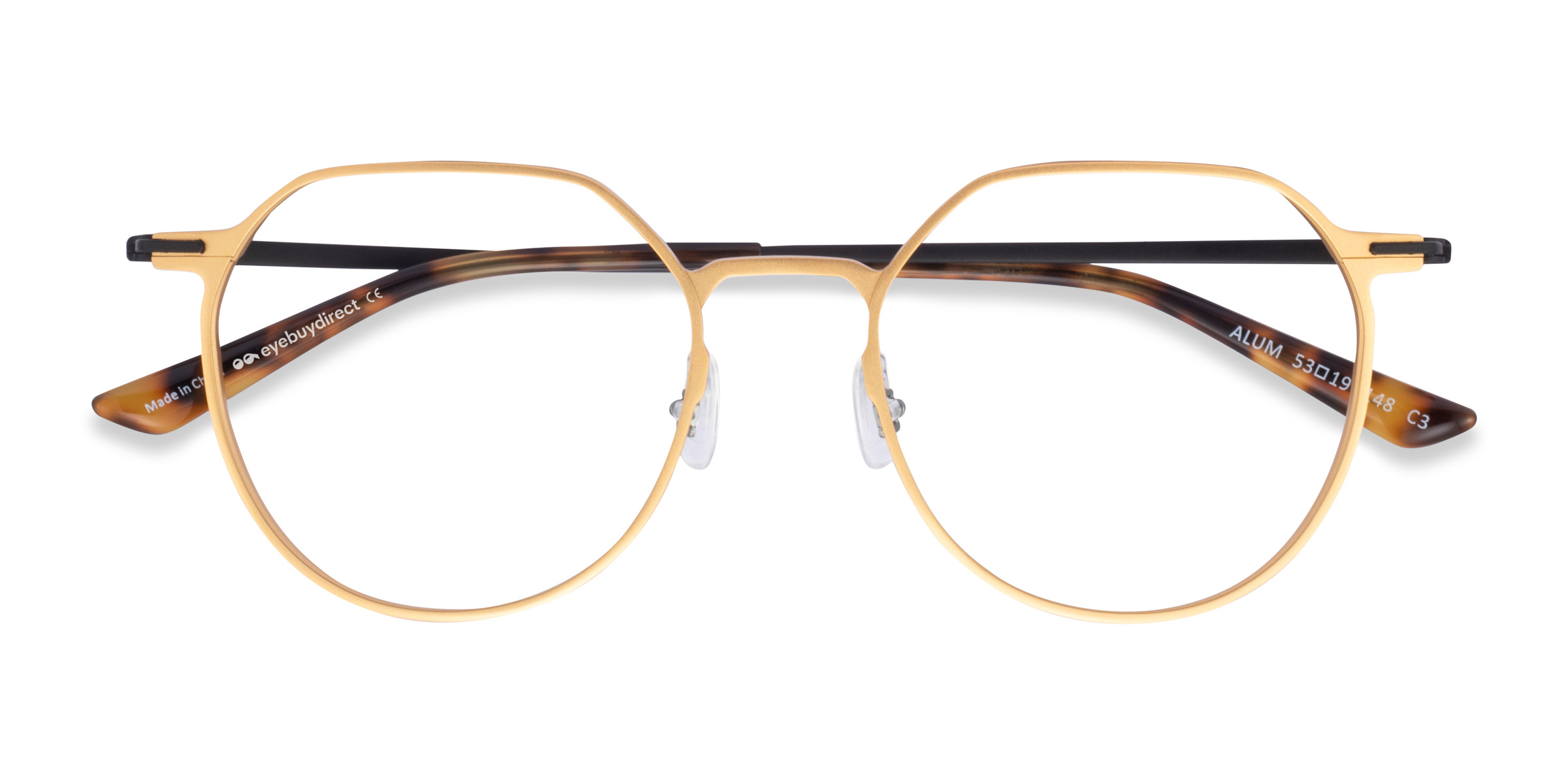 Gold & Black Alum - Aluminium-alloy Lunettes de vue