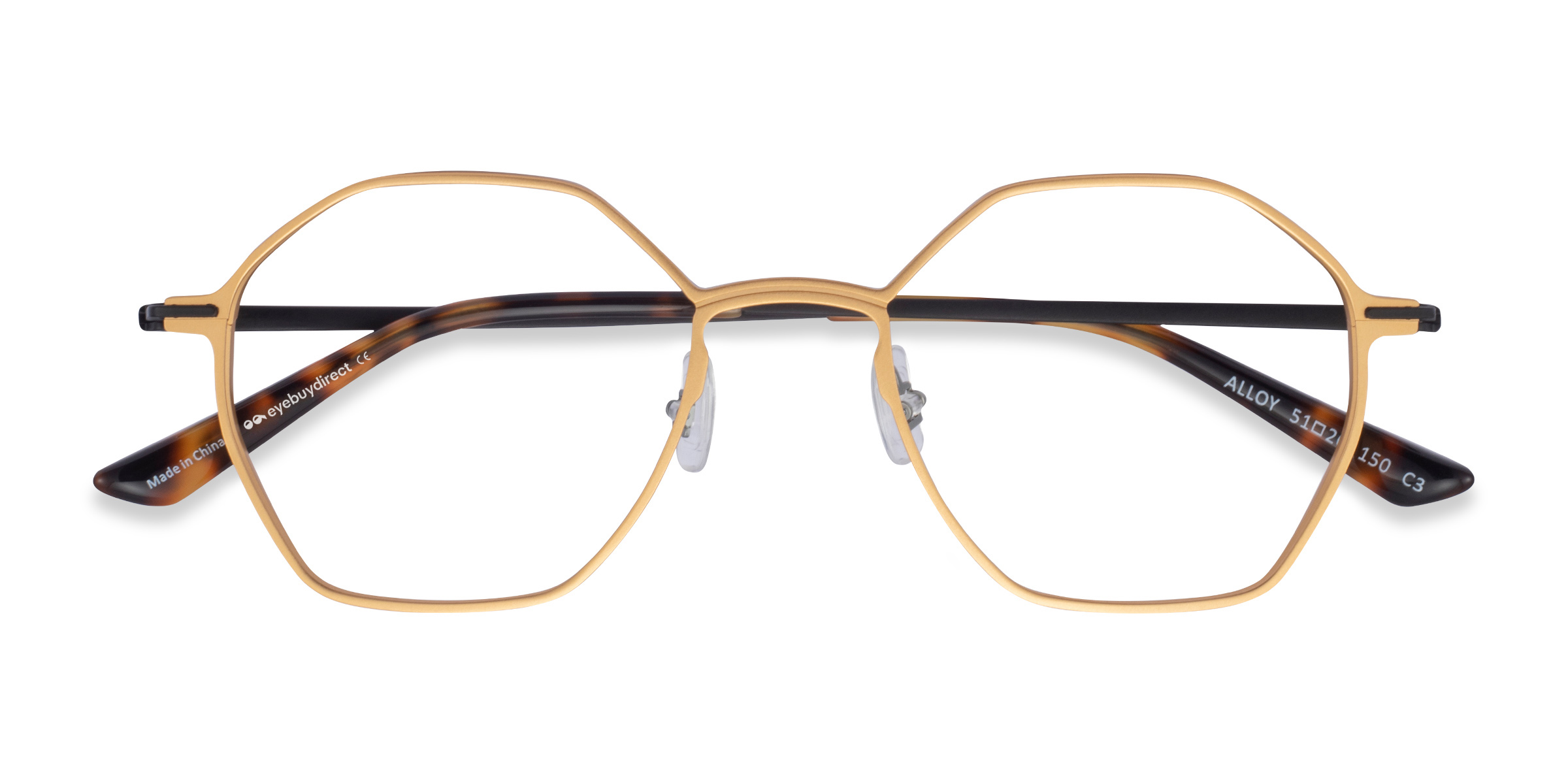 Gold & Black Alloy -  Aluminium-alloy Lunettes de vue
