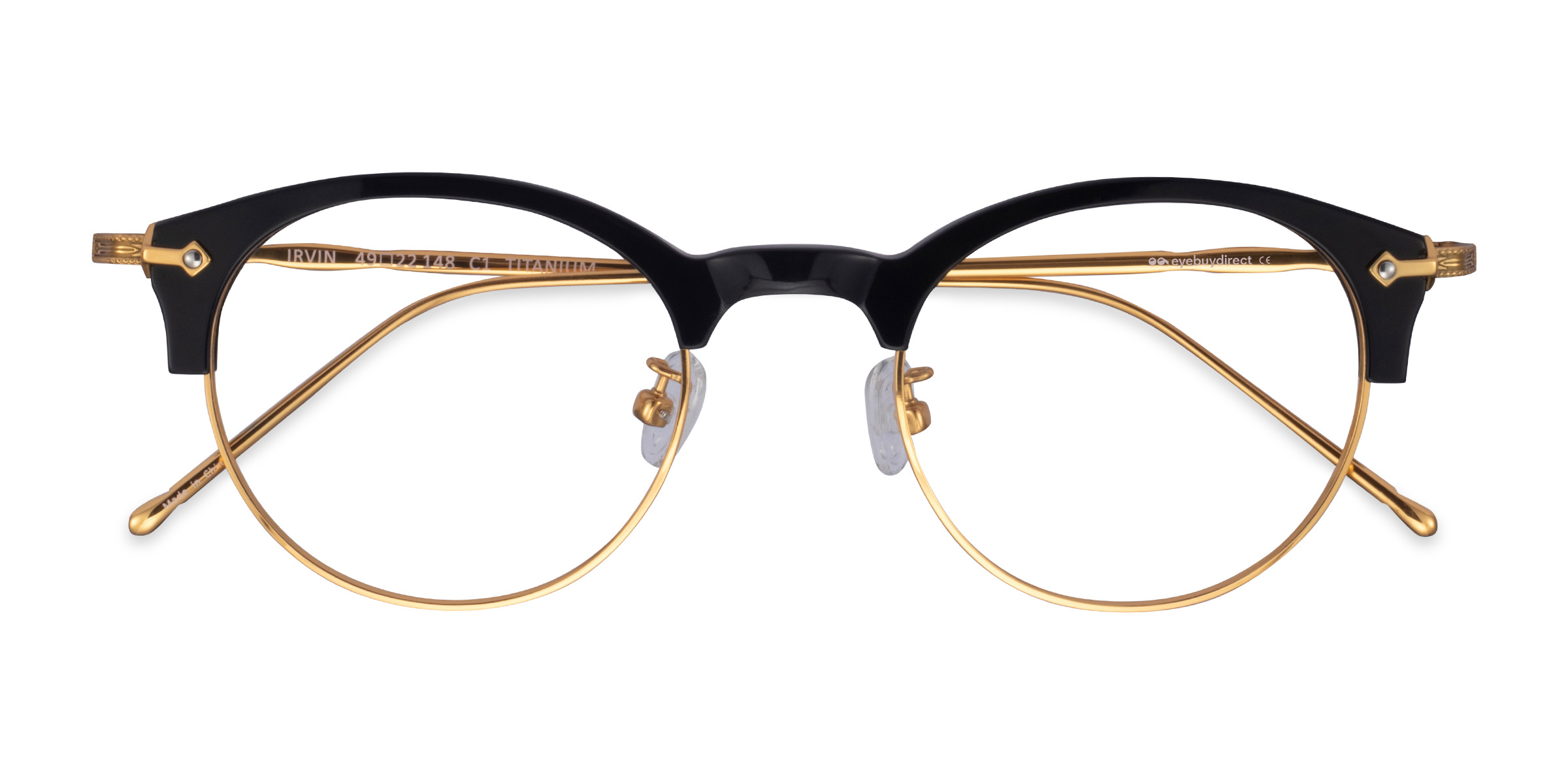 Black Irvin -  Acetate-metal Eyeglasses