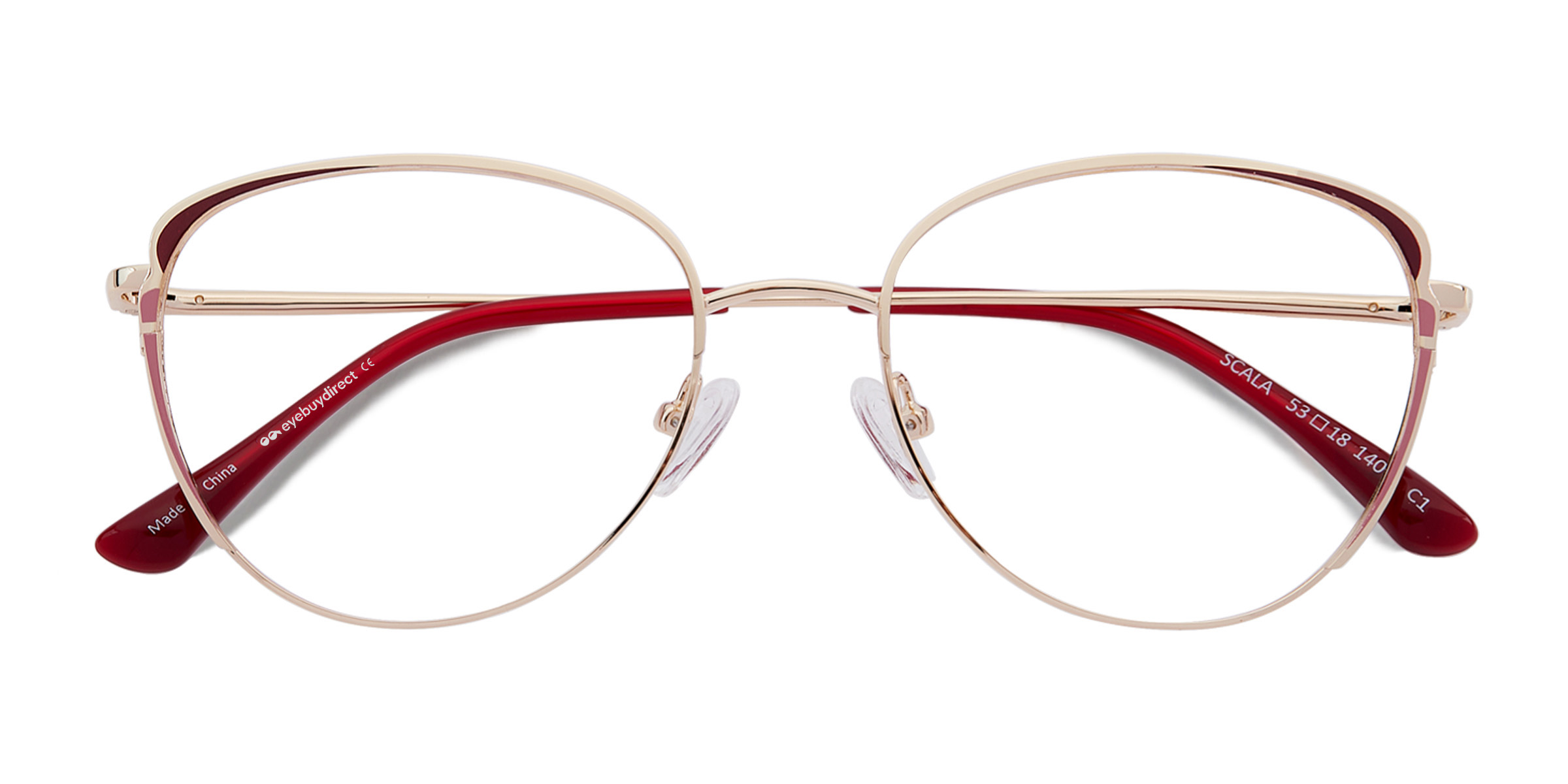 Gold Burgundy Scala -  Métal Lunettes de vue
