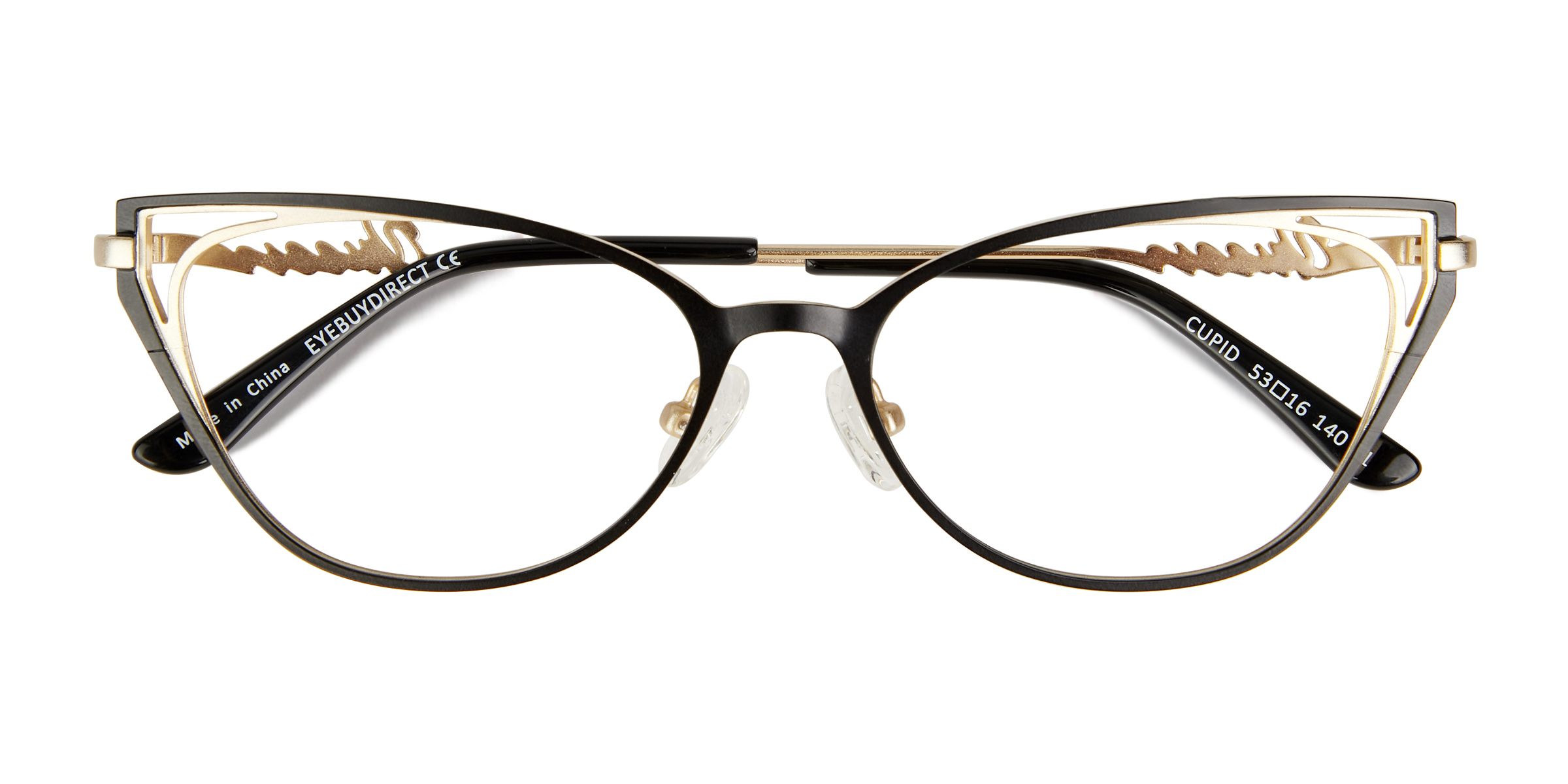 Black Matte Gold Cupid -  Métal Lunettes de vue
