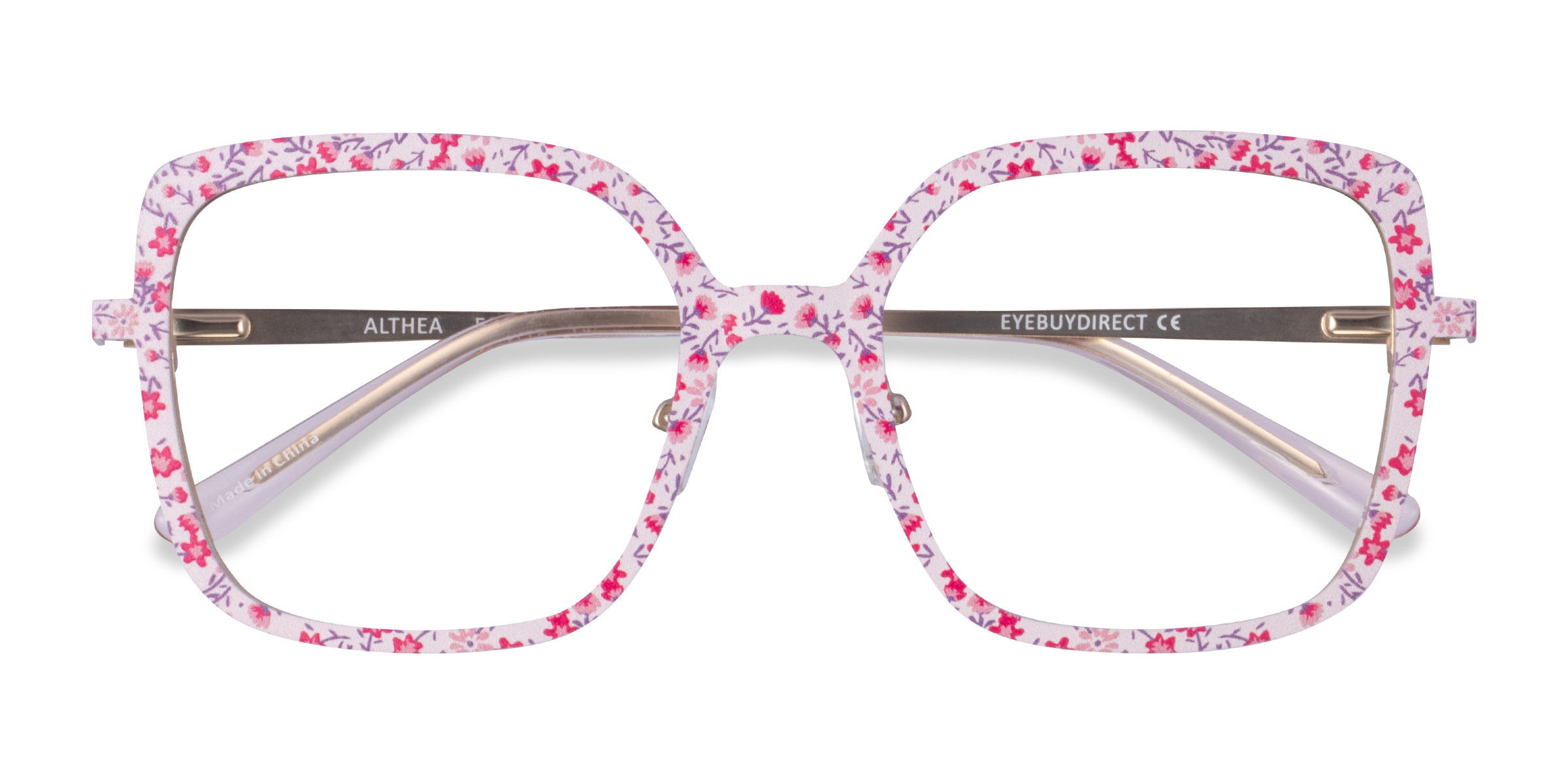 Pink Floral Althea -  Métal Lunettes de vue