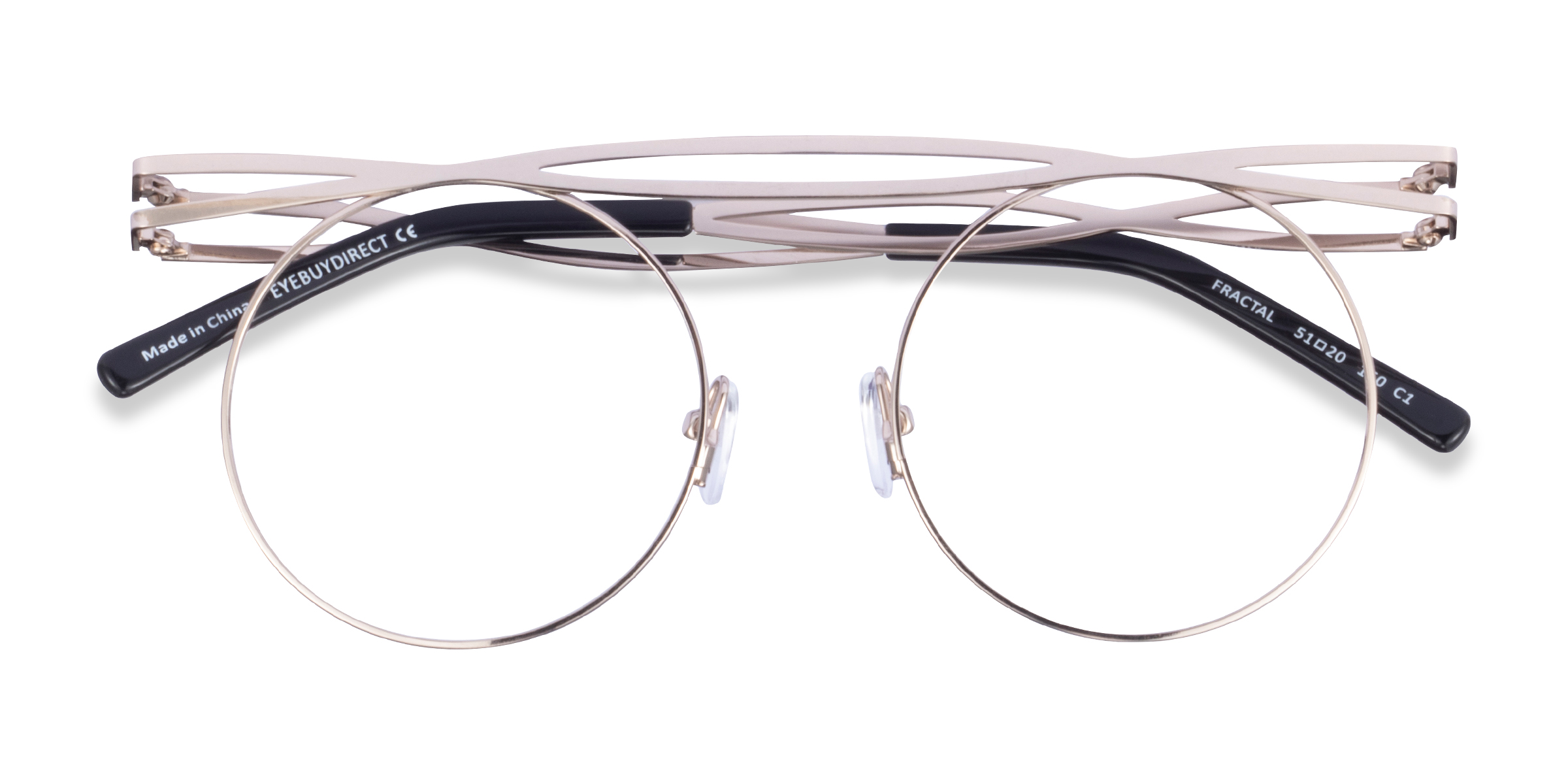 Light Gold Fractal -  Métal Lunettes de vue