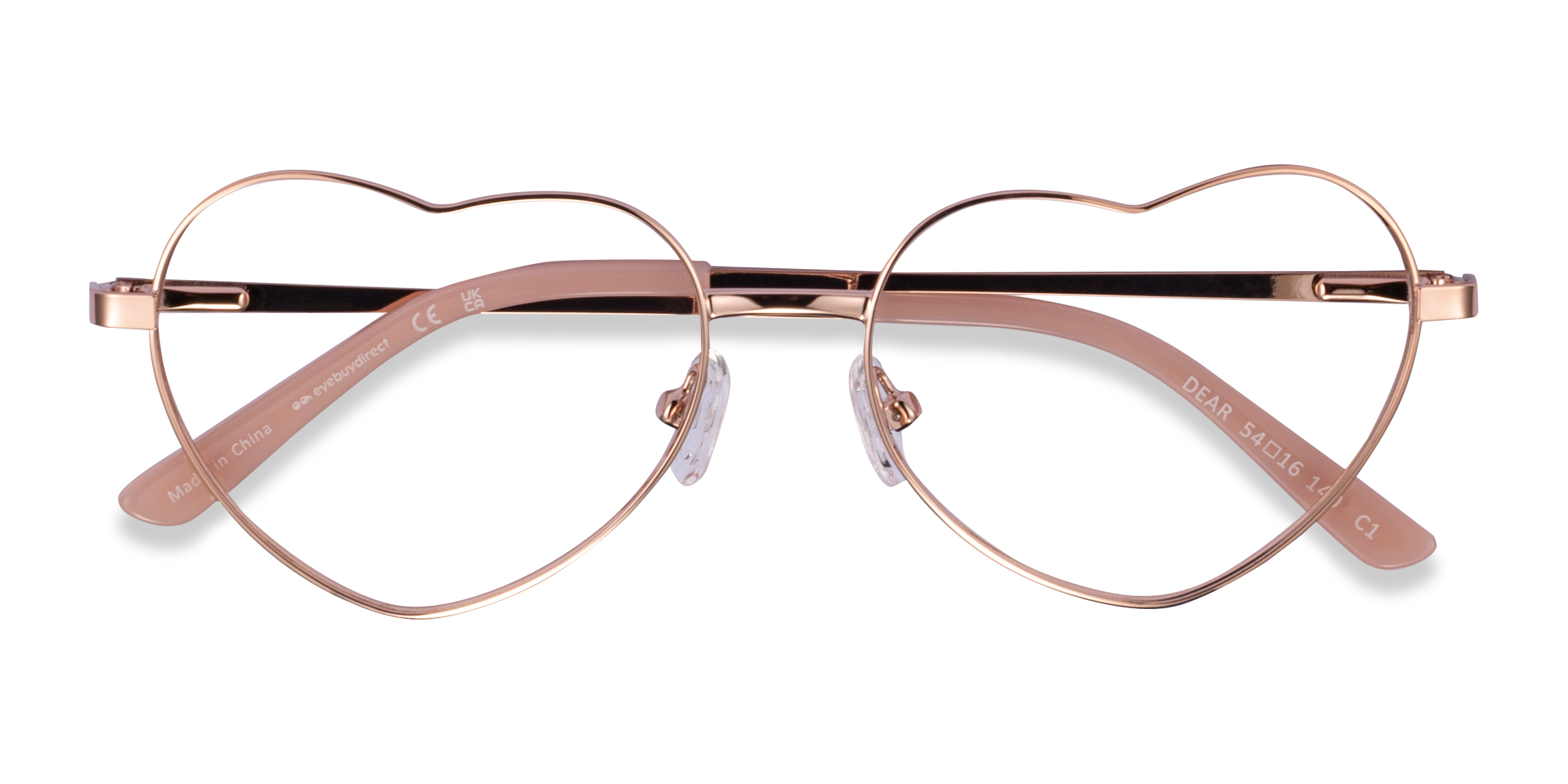 Shiny Rose Gold Dear -  Metal Eyeglasses