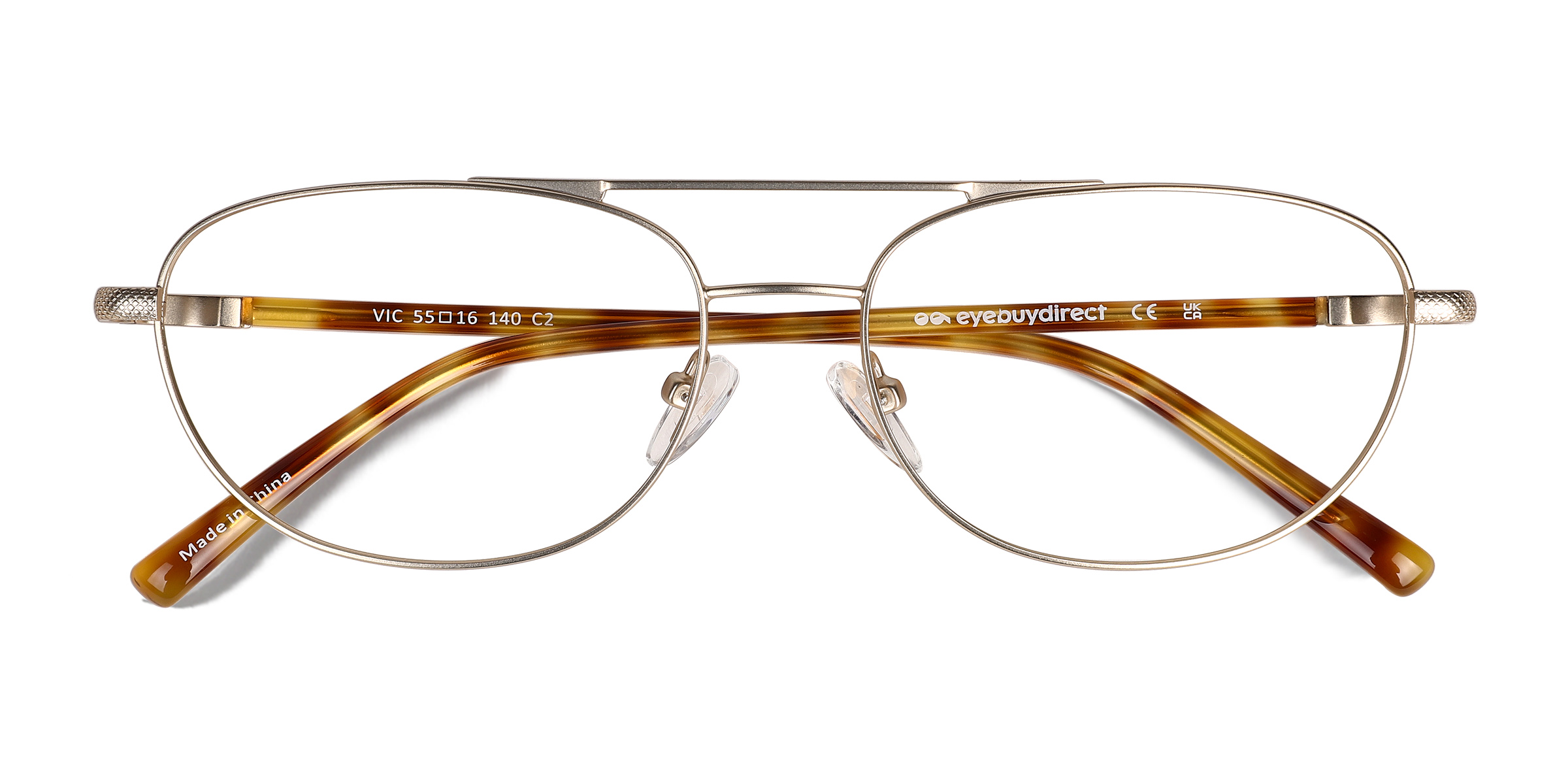 Matt Gold Yellow Tortoise Vic -  Métal Lunettes de vue