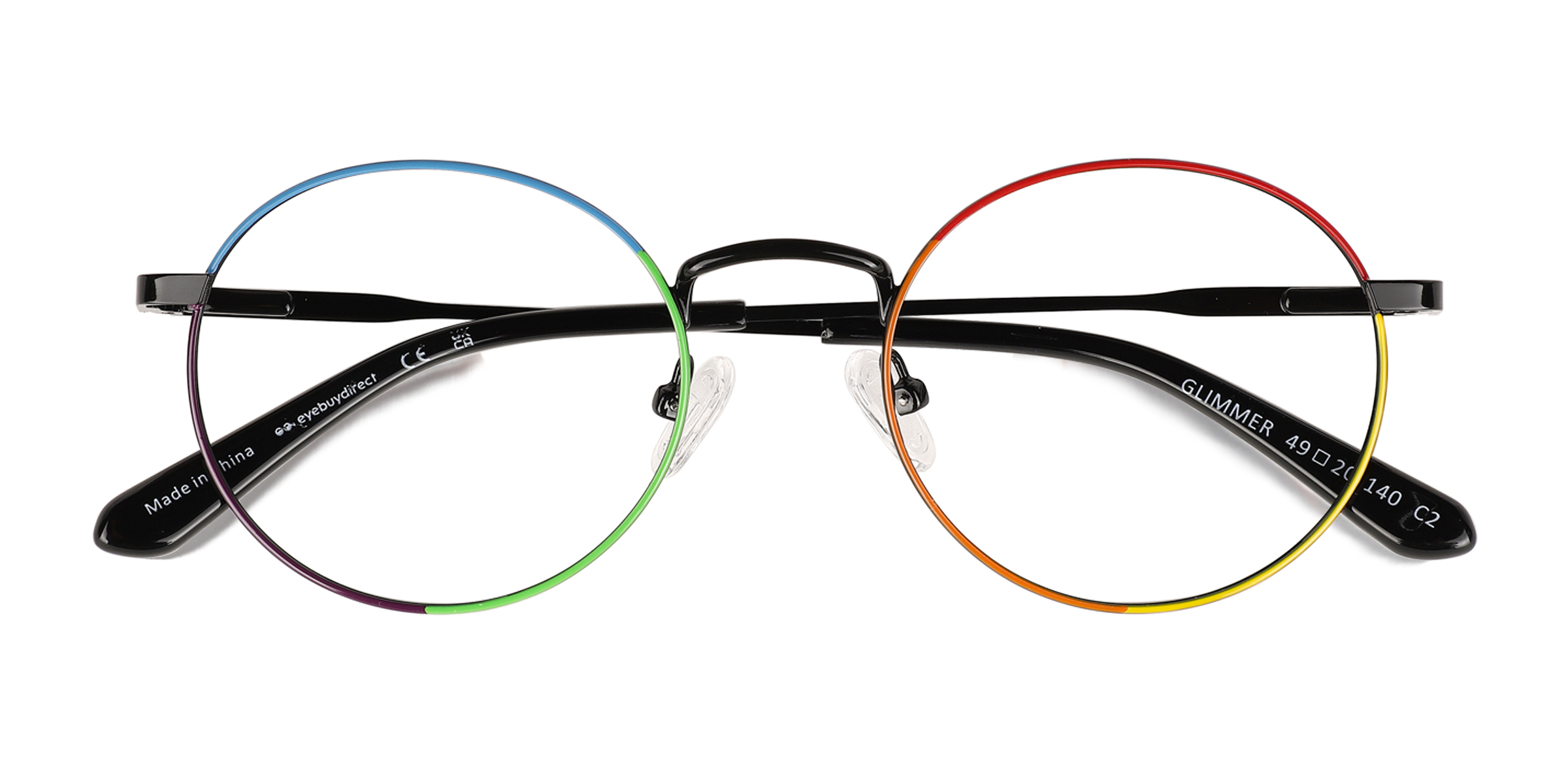 Shiny Black Rainbow Glimmer -  Métal Lunettes de vue
