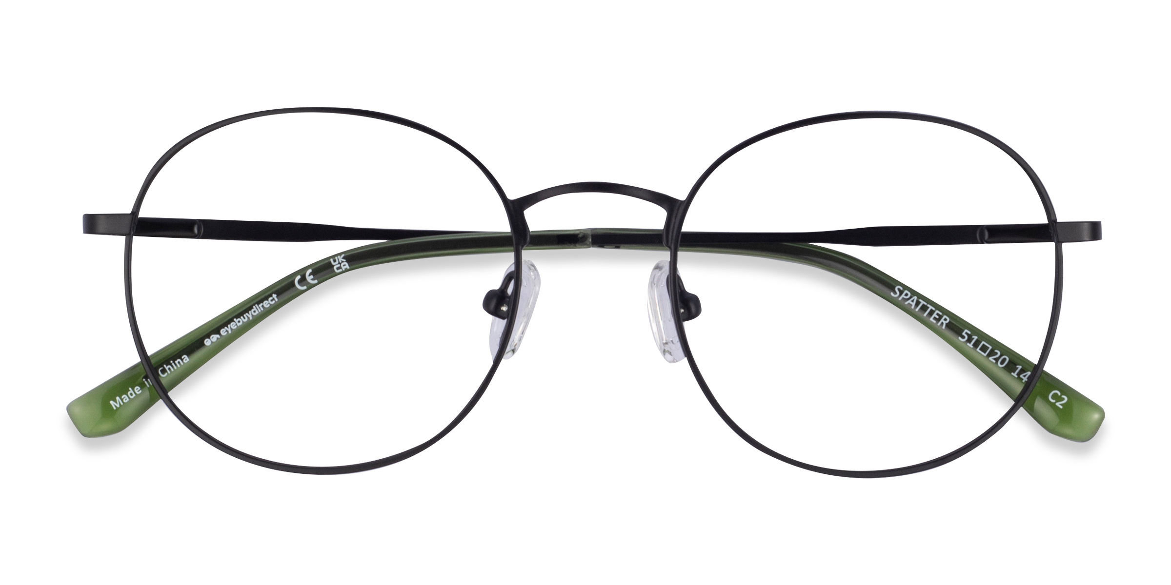 Matte Black Spatter -  Métal Lunettes de vue