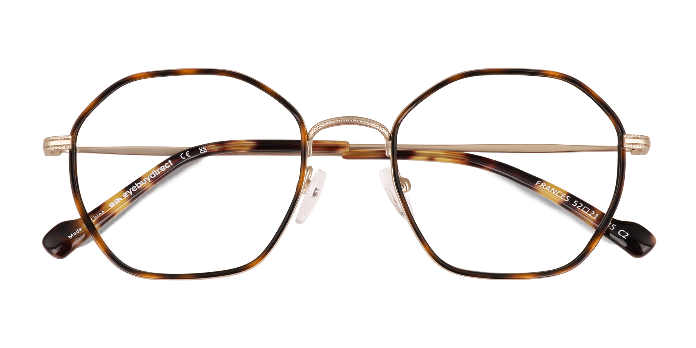 Spotty Tortoise Frances -  Metal Eyeglasses