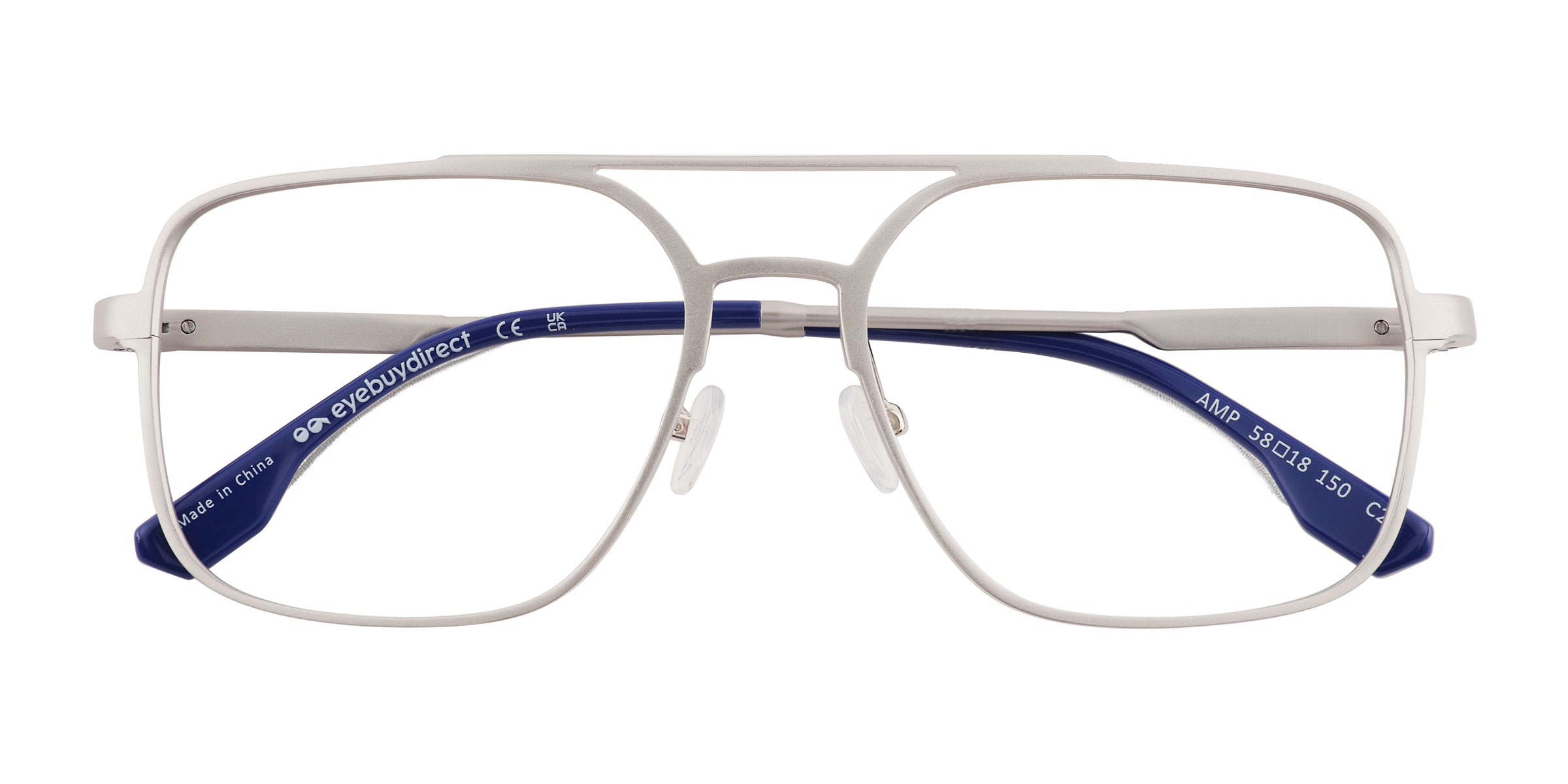 Matte Silver Amp -  Aluminium-alloy Eyeglasses