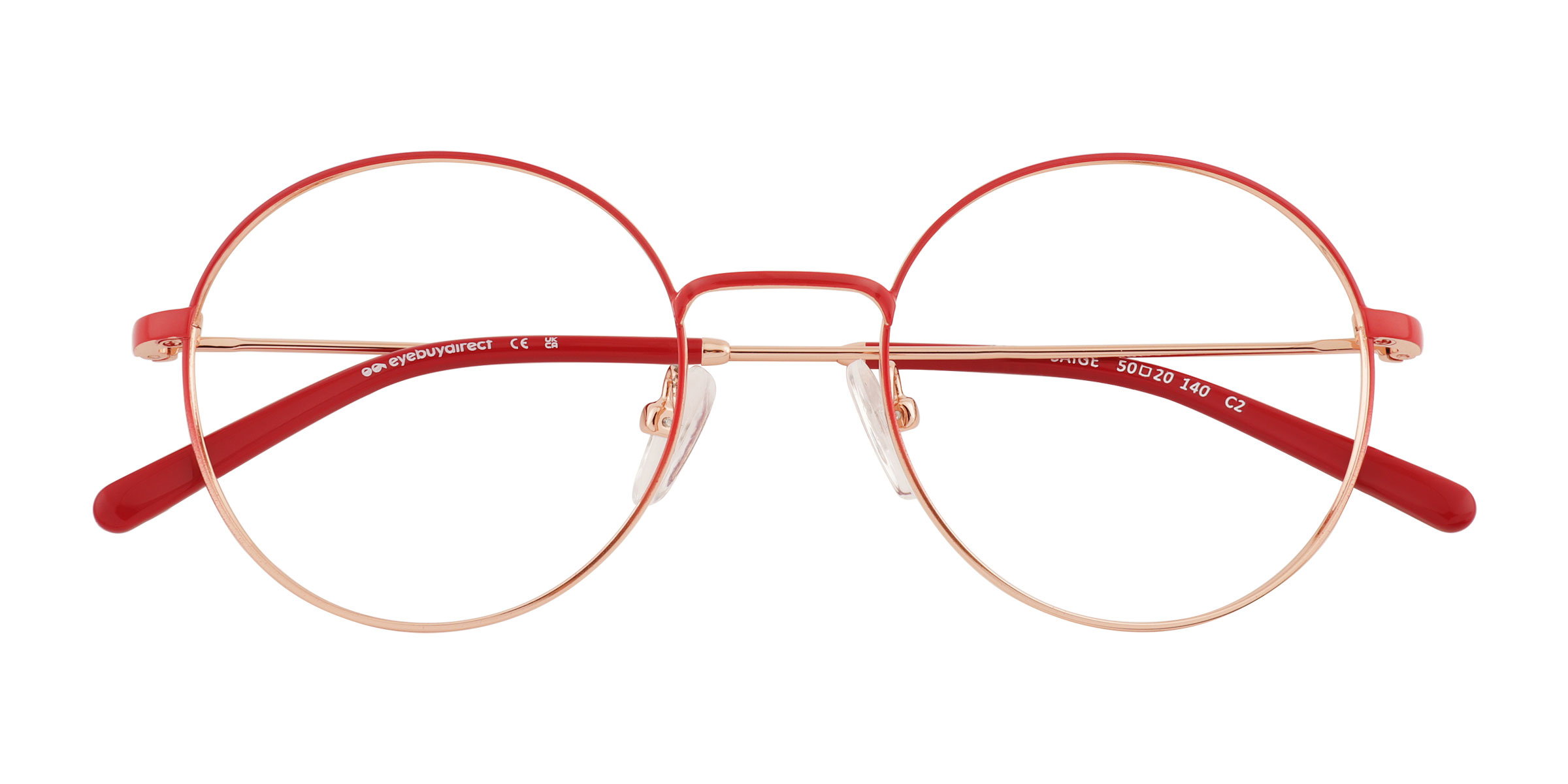 Gradient Red Gold Saige - Métal Lunettes de vue