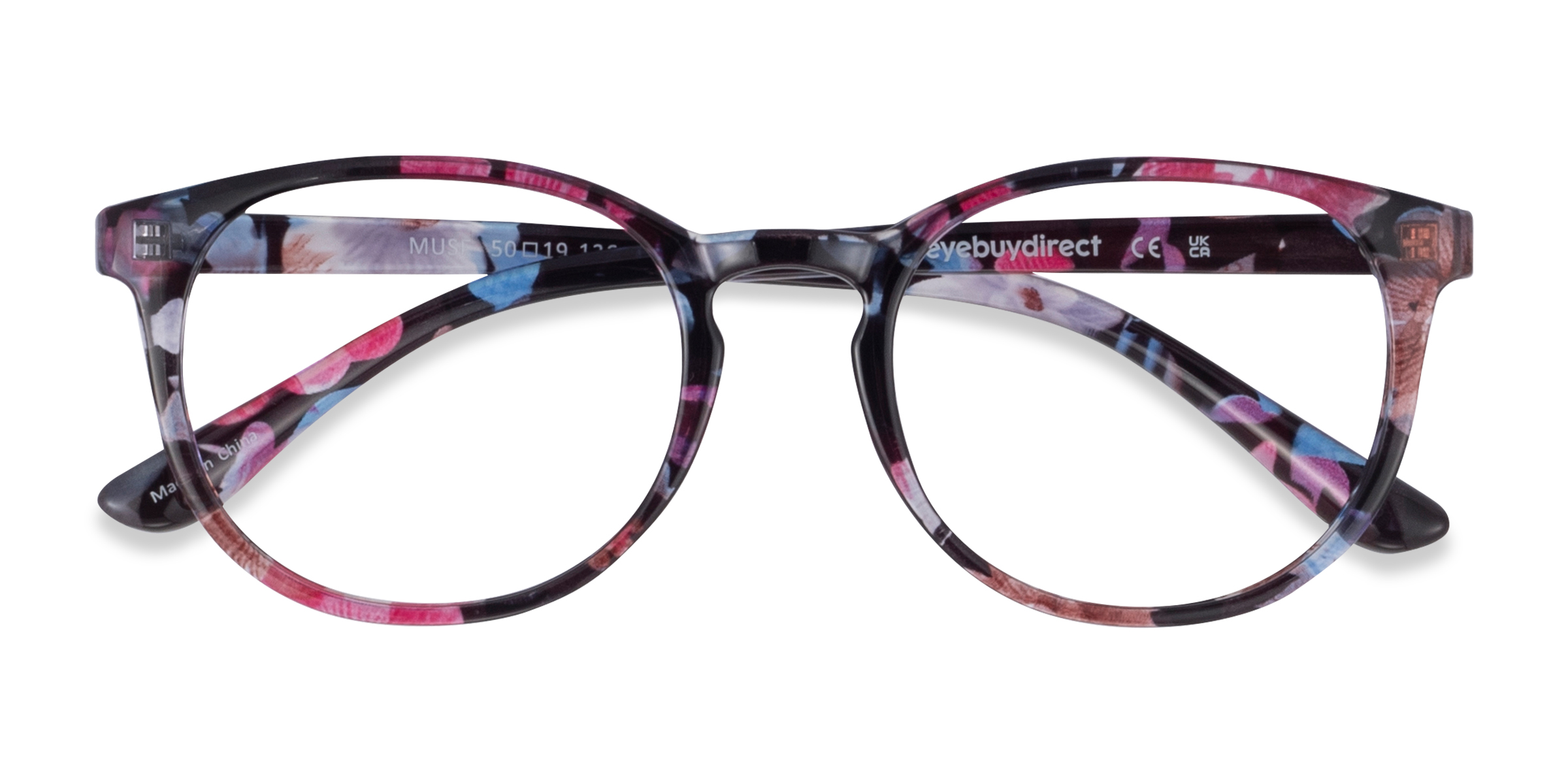 Pink Floral Muse -  Plastic Eyeglasses