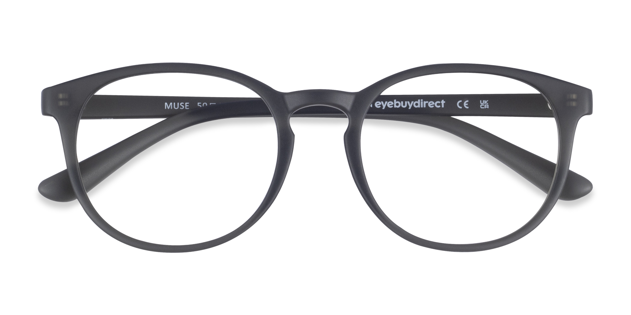 Matte Gray Muse -  Plastic Eyeglasses