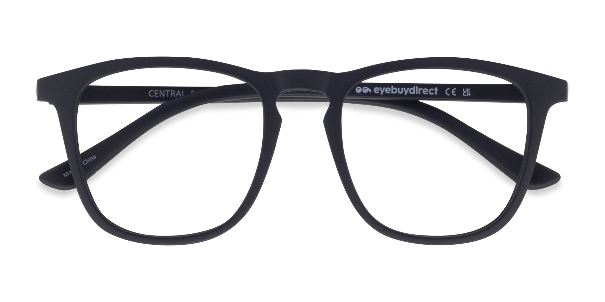 Matte Black Central -  Plastic Eyeglasses