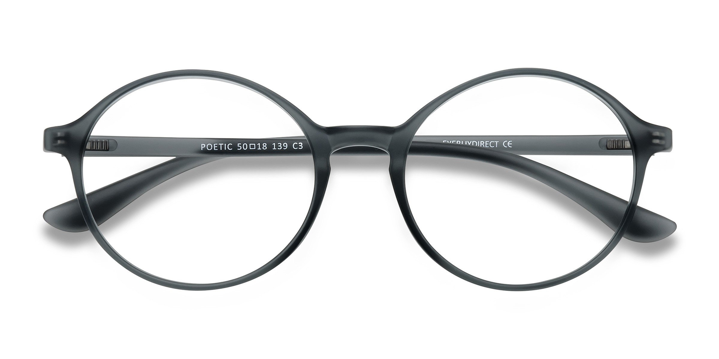 Matte Gray  Poetic -  Plastique Lunettes de vue