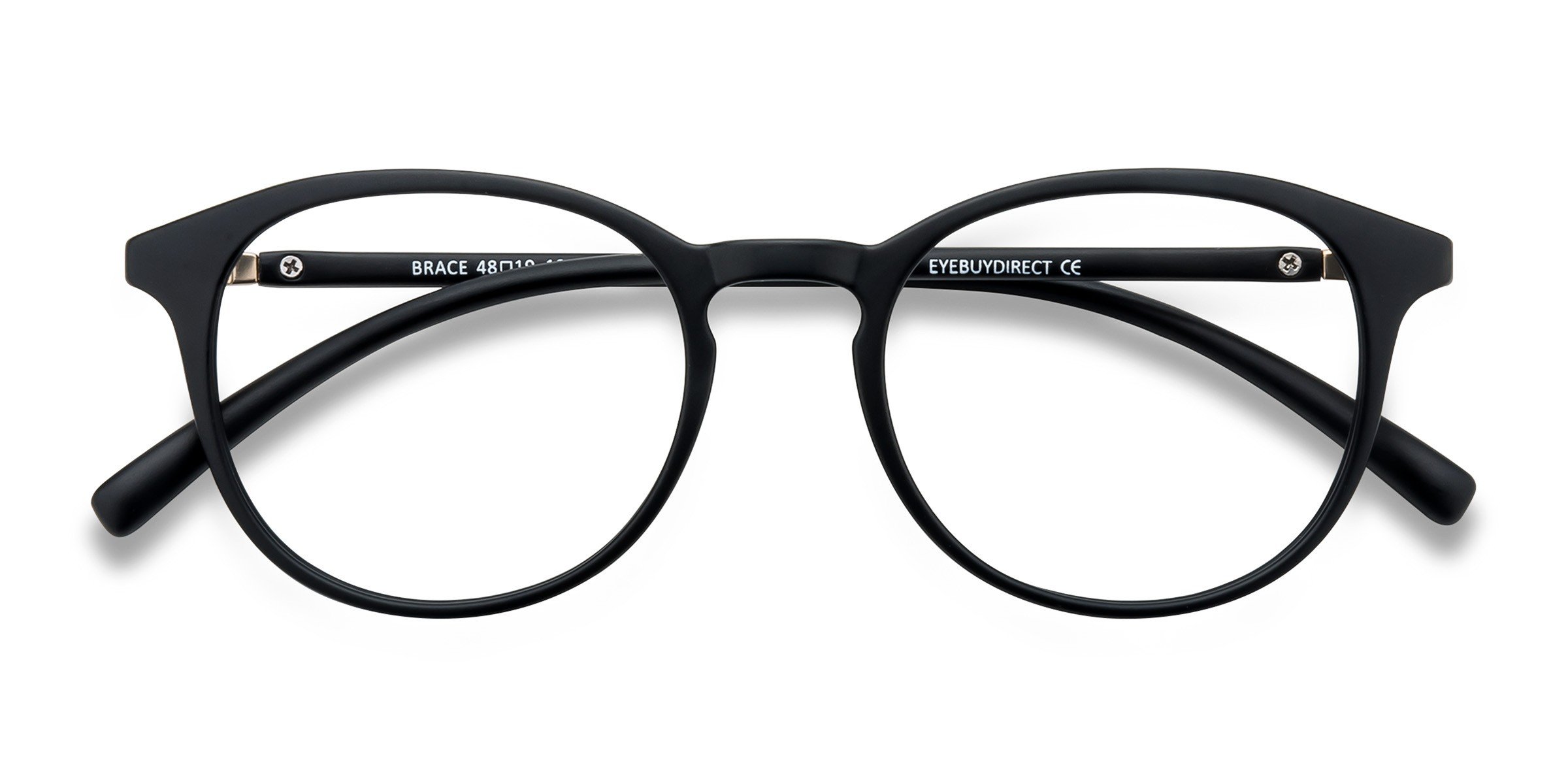 Matte Black Brace -  Plastique Lunettes de vue