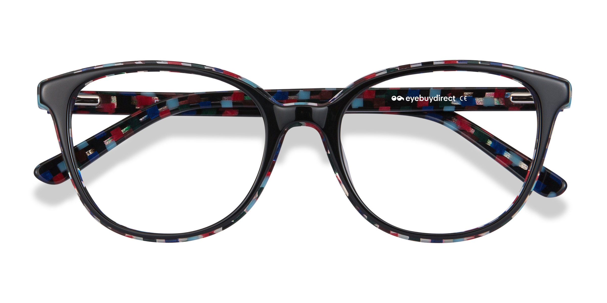 Black Floral Pixels -  Acétate Lunettes de vue