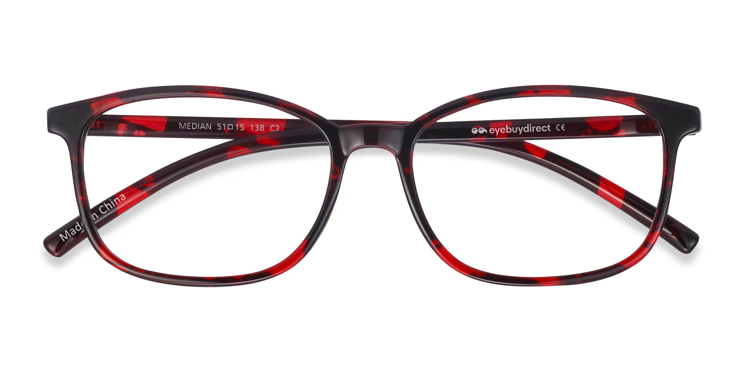 Red Floral Median -  Plastique Lunettes de vue