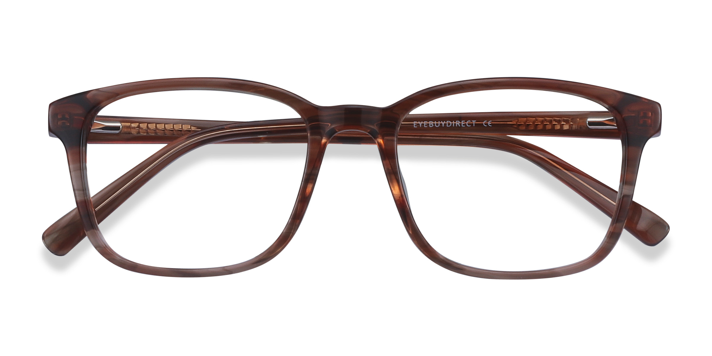 Brown Striped Longway -  Acétate Lunettes de vue