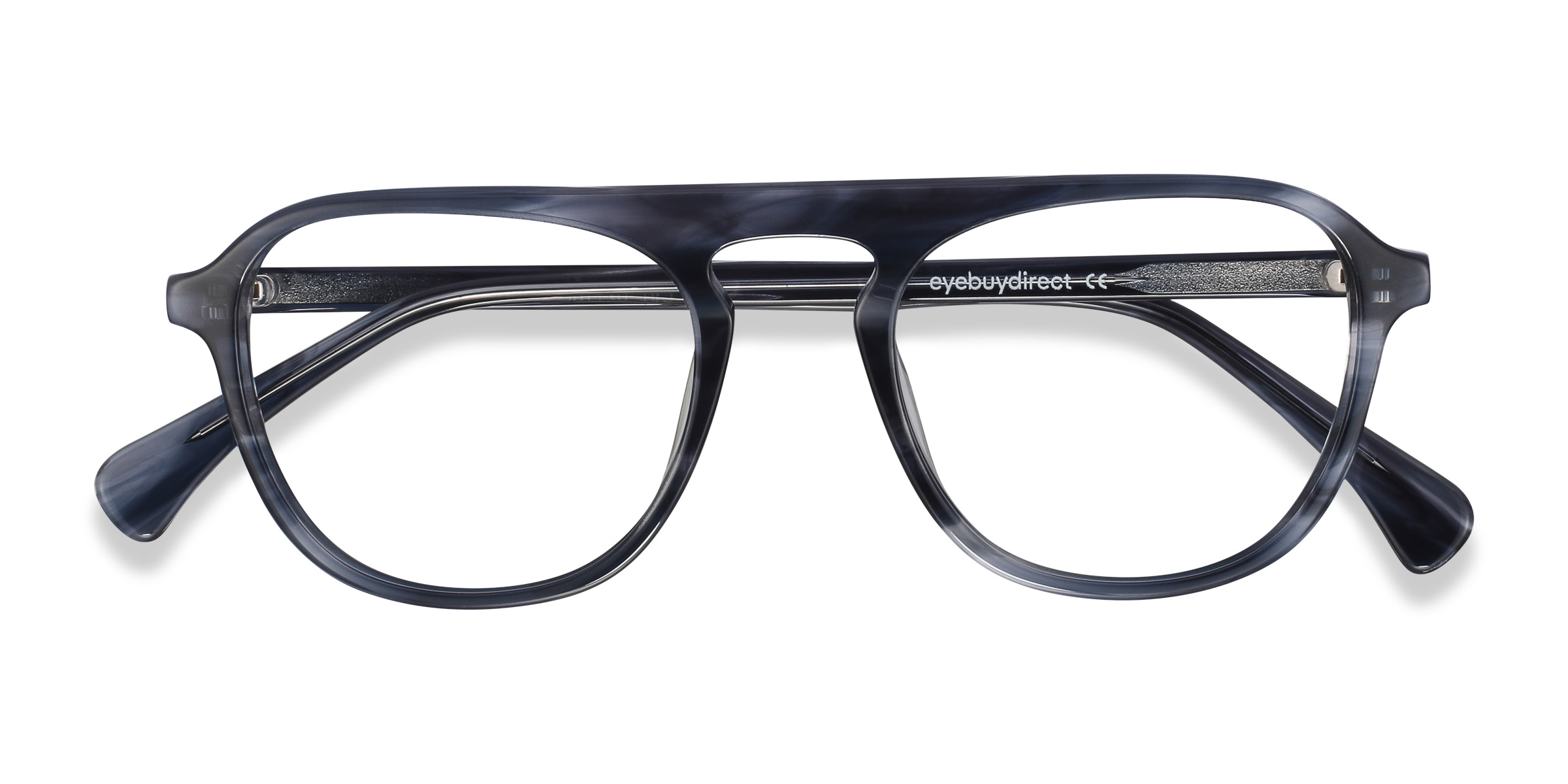 Gray Striped Ida -  Acetate Eyeglasses
