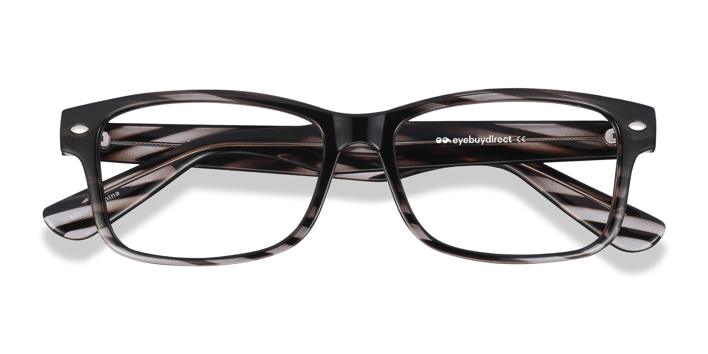 Black Striped Persisto -  Plastique Lunettes de vue