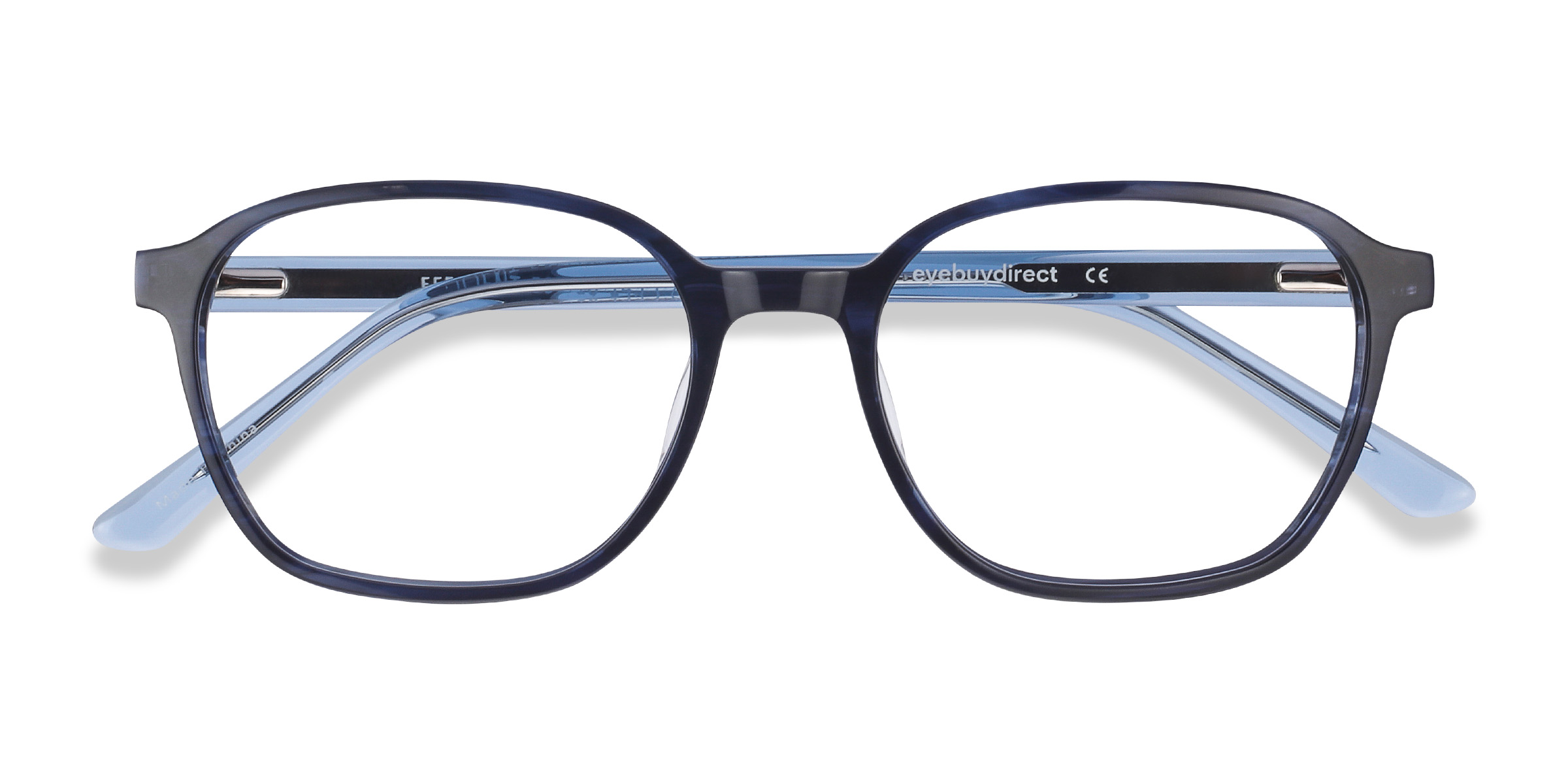 Blue Striped Efficient -  Acetate Eyeglasses