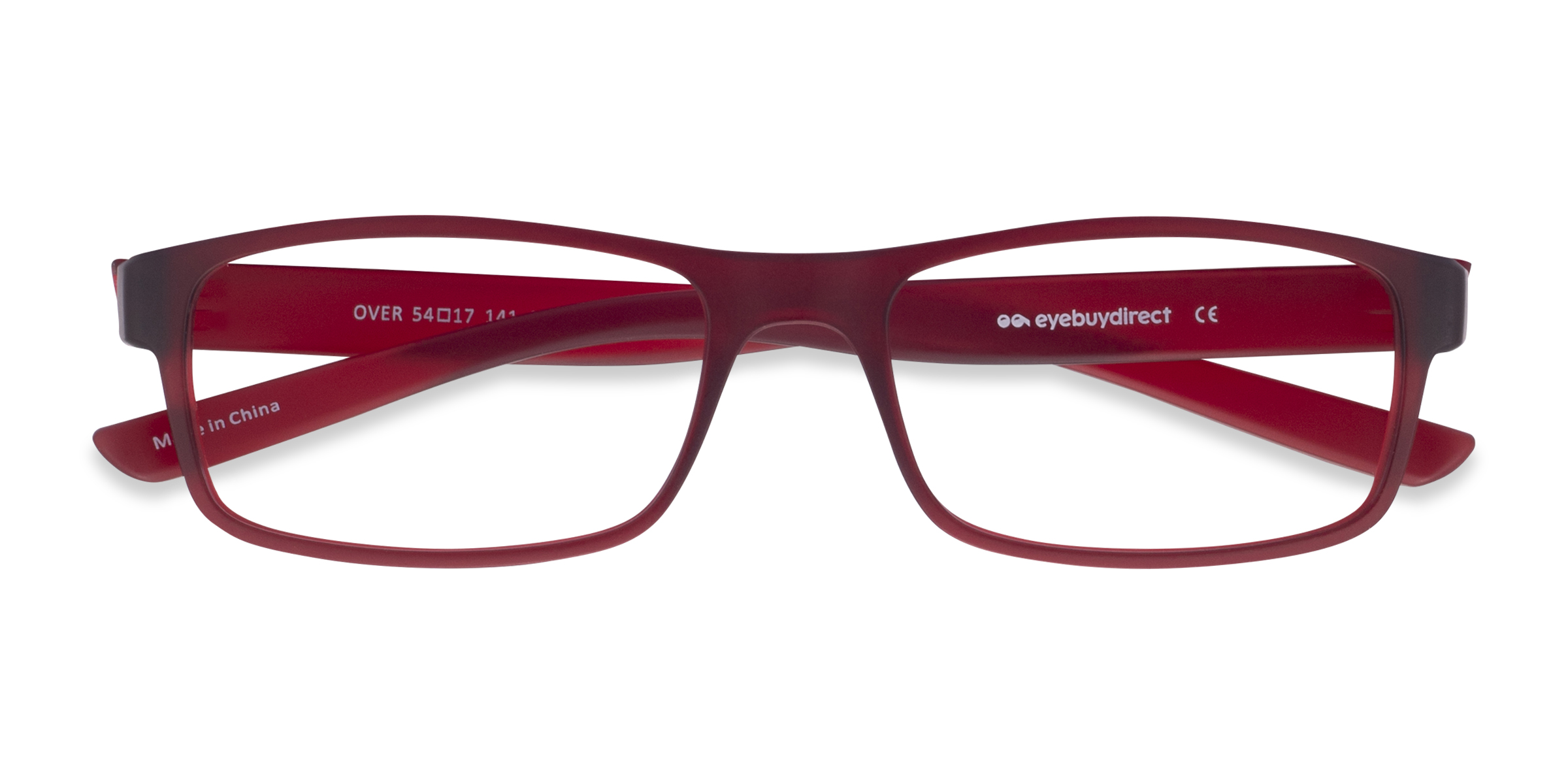 Dark Red Over -  Plastic Eyeglasses