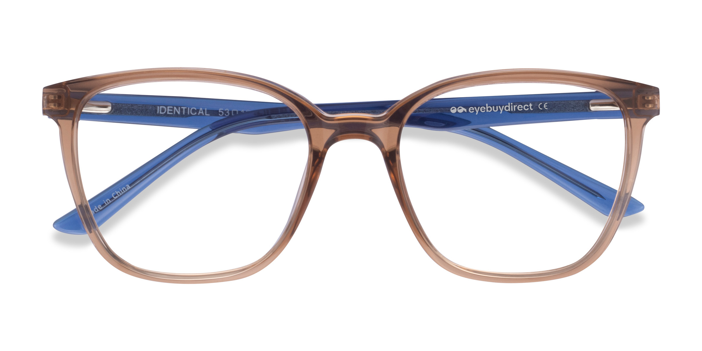 Clear Brown & Blue Identical -  Plastique Lunettes de vue