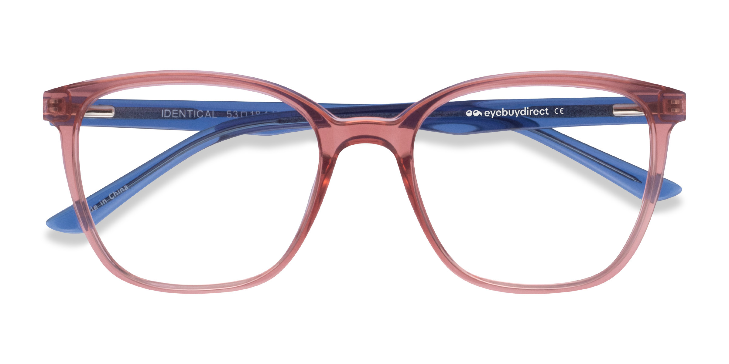 Clear Pink & Clear Blue Identical -  Plastique Lunettes de vue