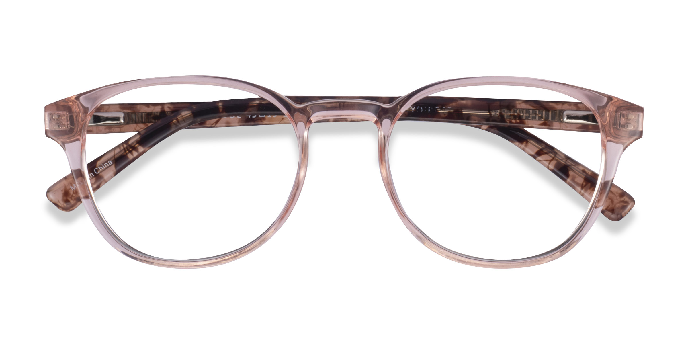 Clear Pink Floral Cool -  Plastique Lunettes de vue