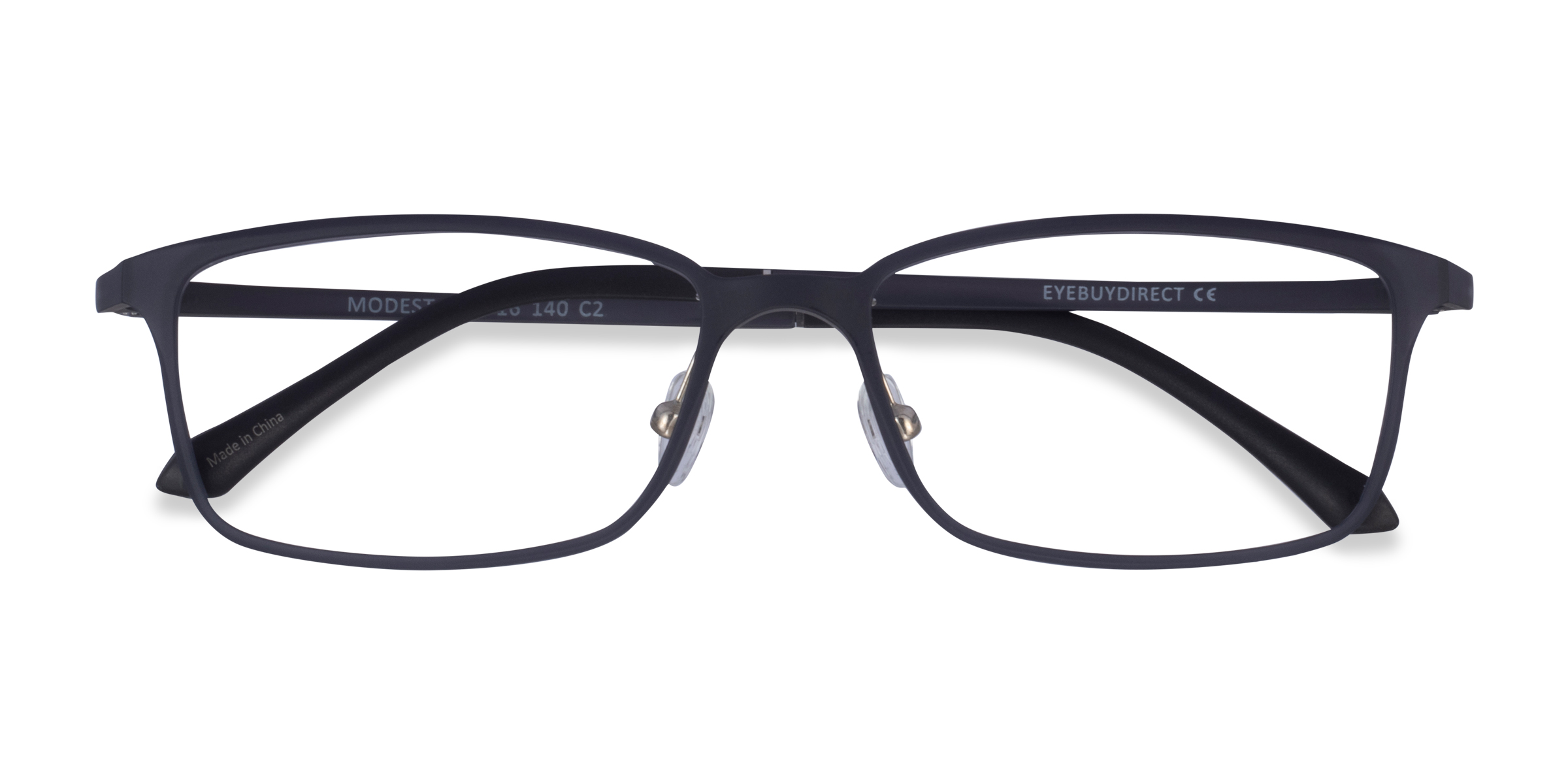Matte Gray Modest -  Métal Lunettes de vue