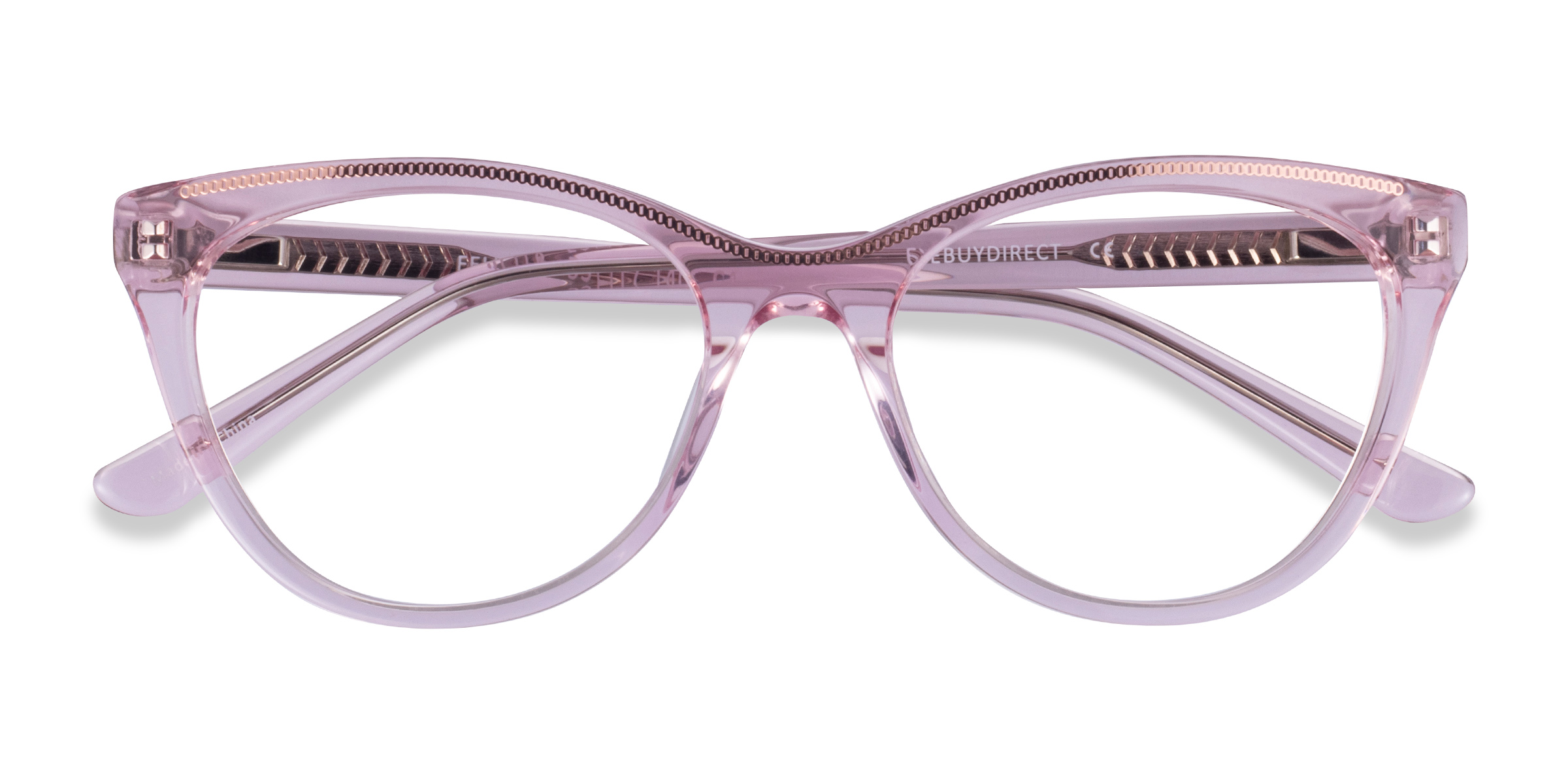 Clear Pink Rose Gold Felicity -  Acétate Lunettes de vue