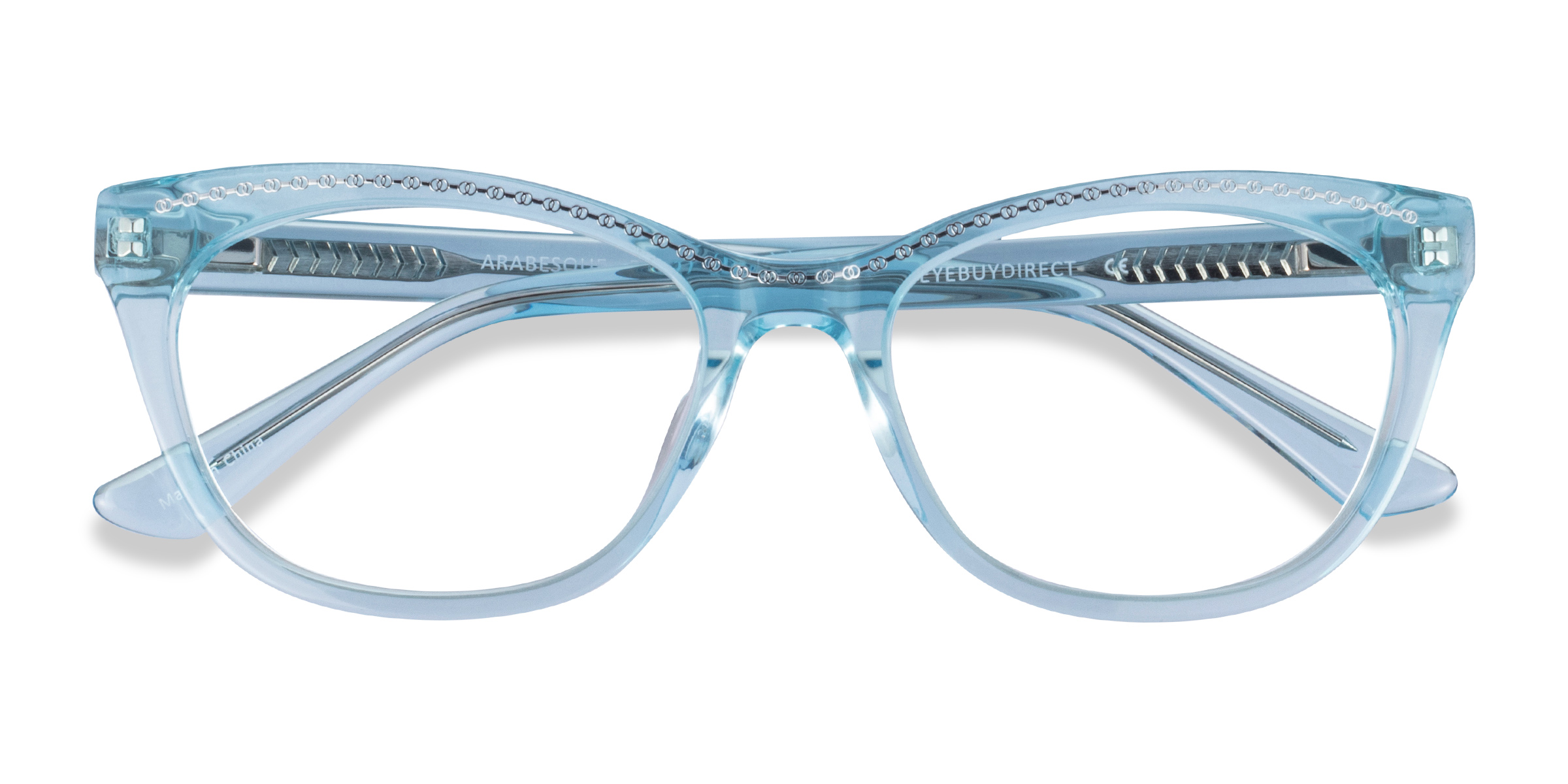Clear Blue Silver Arabesque -  Acétate Lunettes de vue