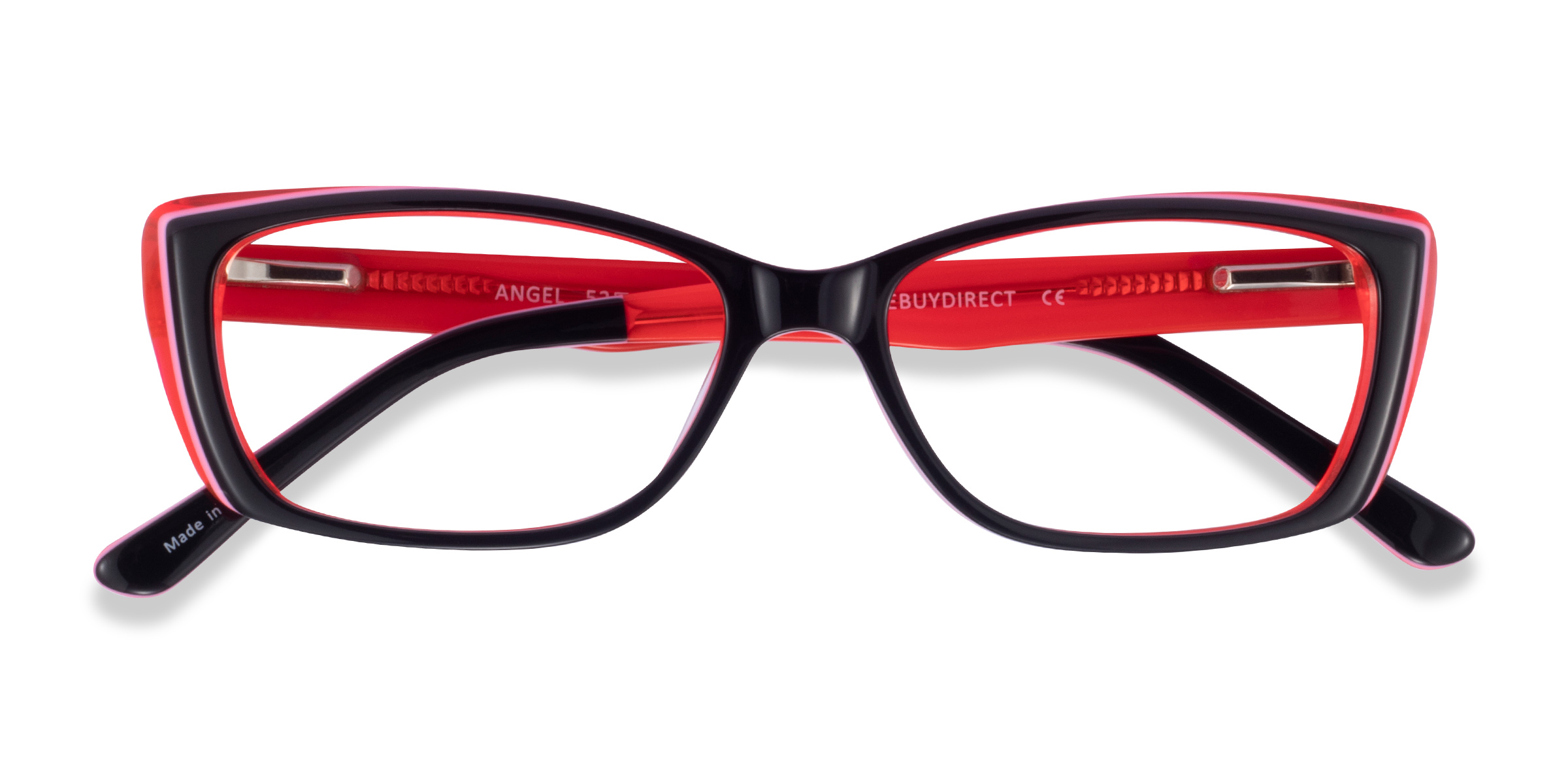 Black Clear Red Angel -  Acétate Lunettes de vue