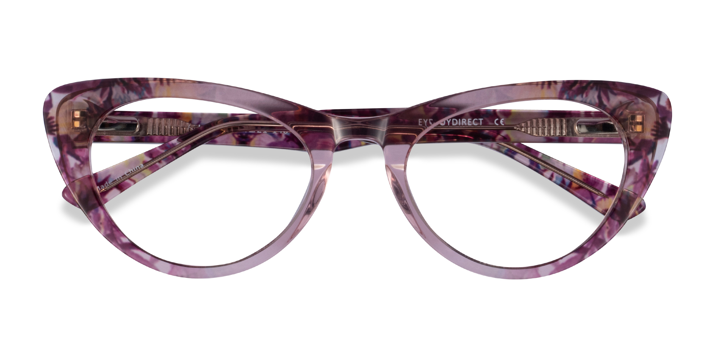 Clear Pink Floral Legato -  Acétate Lunettes de vue