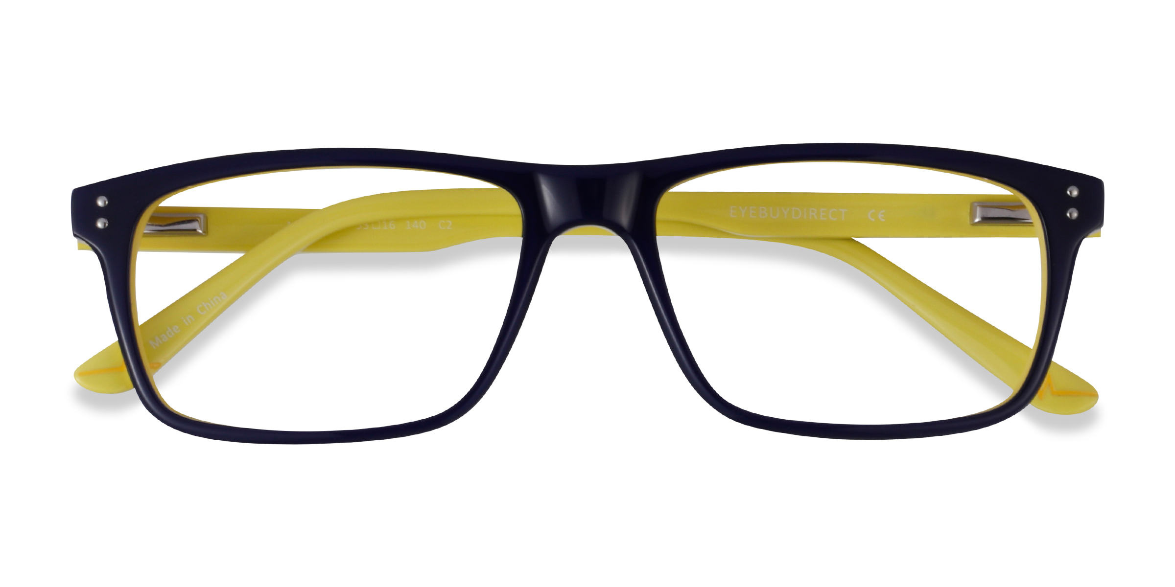 Navy Yellow Maestro -  Acetate Eyeglasses