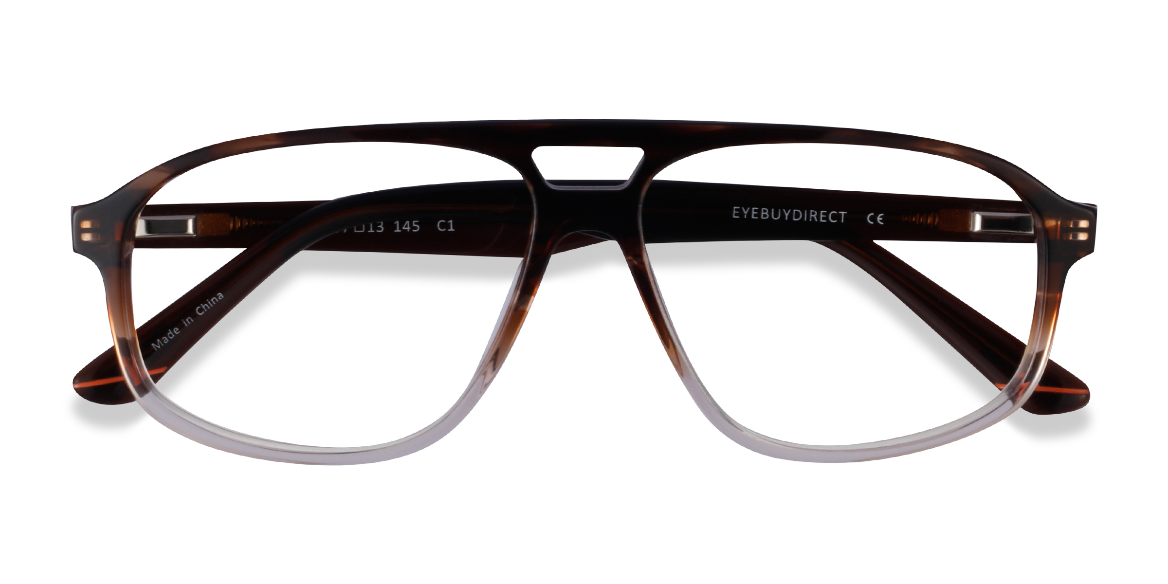 Brown Striped Volt -  Acetate Eyeglasses